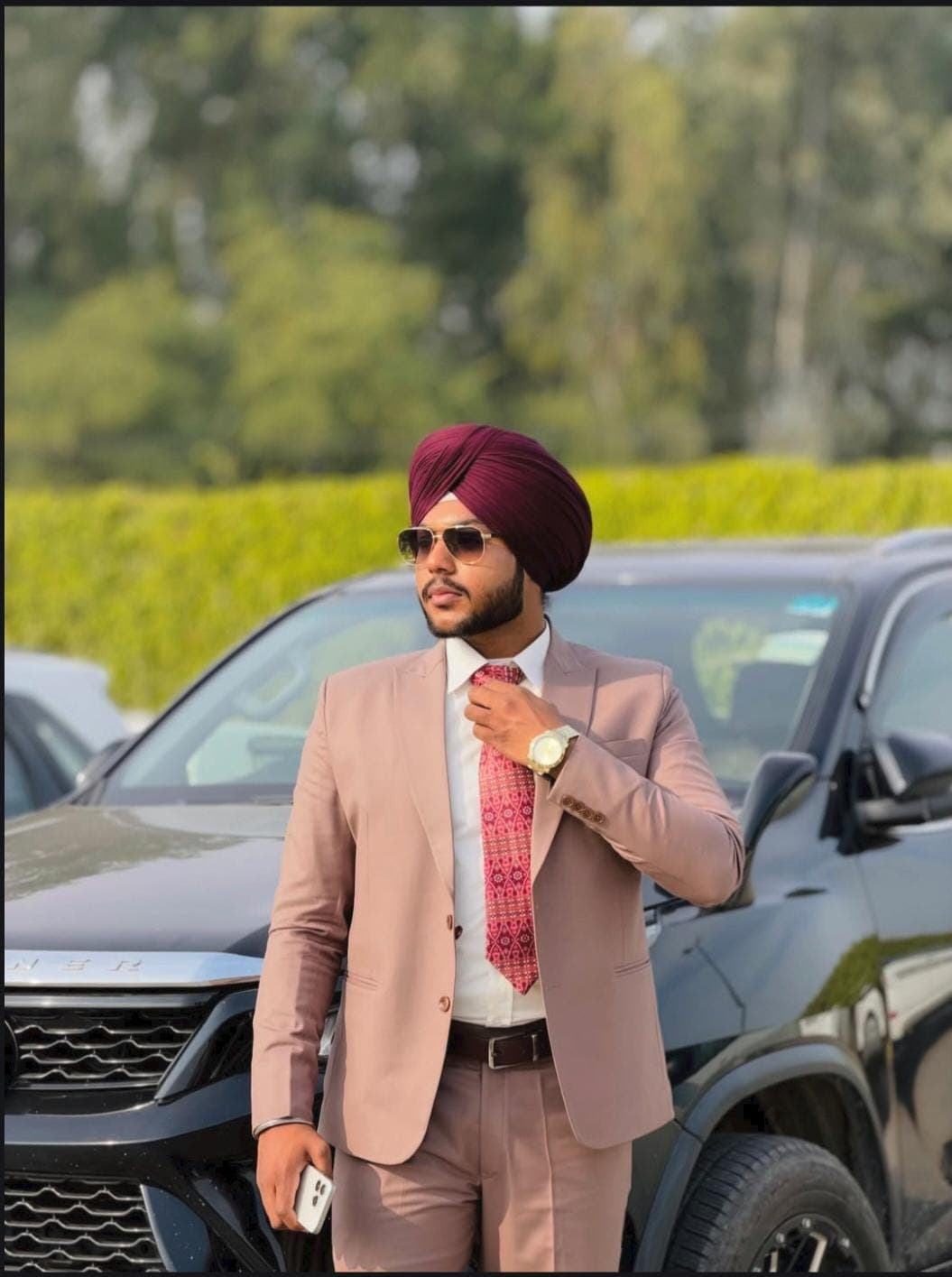 Men's Blush Pink Terry Rayon Suit | Slim Fit Wedding Guest Outfit - image 3