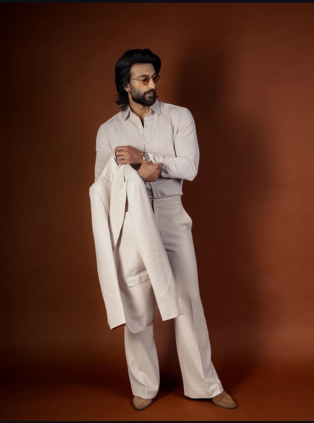 Men's Ivory Retro Suit | Wide-Leg Pants, Tailored Blazer - image 4