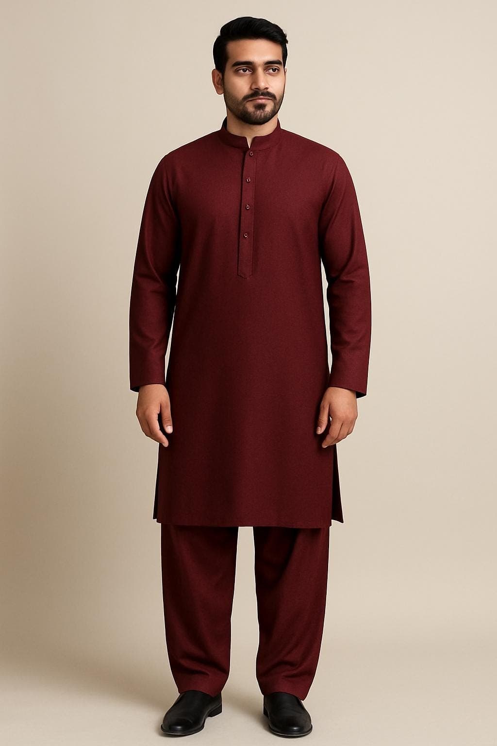 Peacock Green Pathani Kurta Pajama Set – Pakistani Ethnic Wedding Eid Outfit - image 4