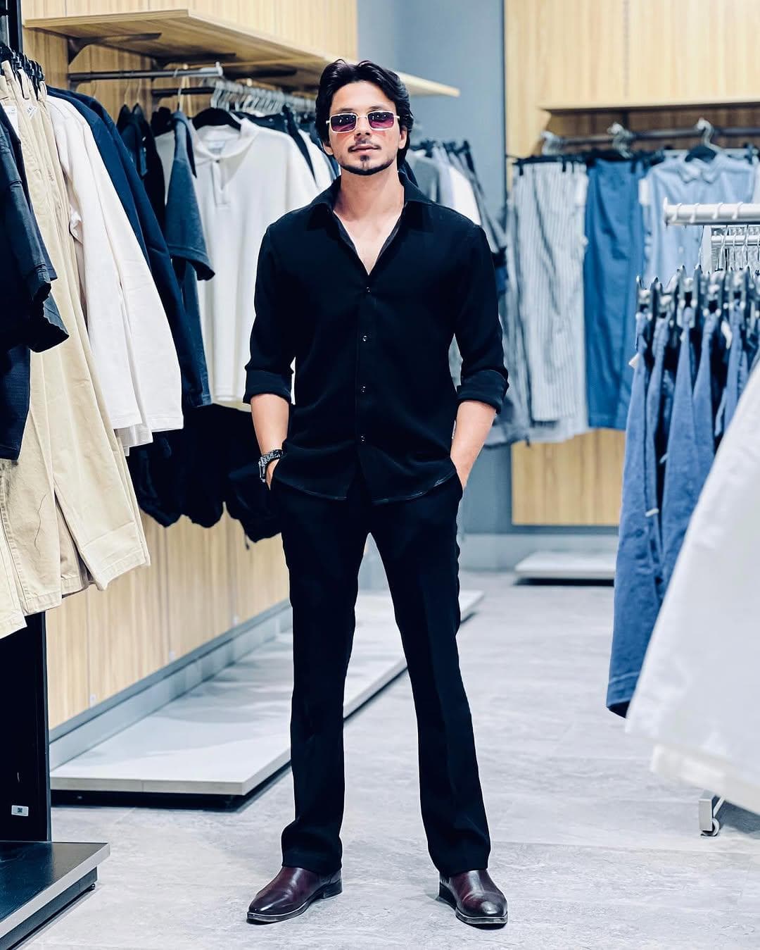 Men's Black Shirt & Trouser Set | Modern Formalwear