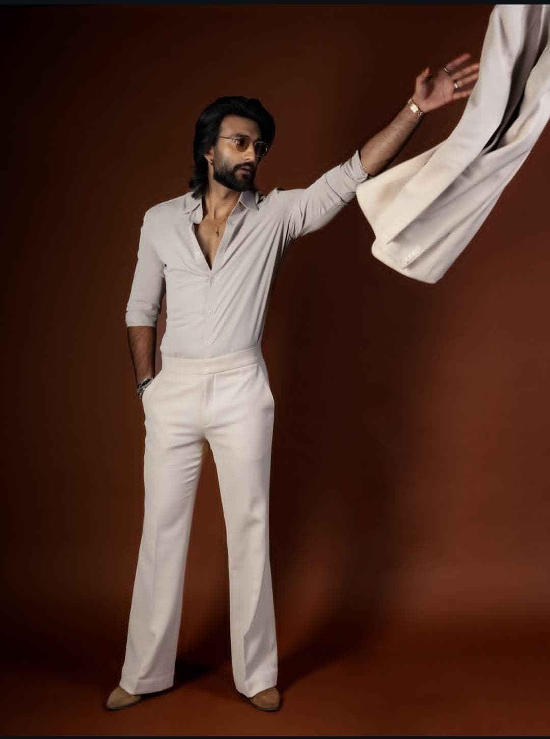 Men's Ivory Retro Suit | Wide-Leg Pants, Tailored Blazer - image 5