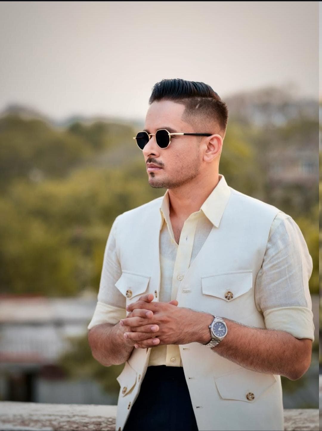 Men's Ivory Linen Waistcoat Outfit | Summer Wedding Formal Wear - image 4