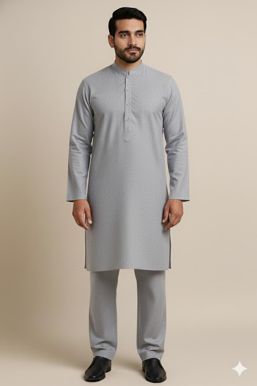 Peacock Green Pathani Kurta Pajama Set – Pakistani Ethnic Wedding Eid Outfit - image 5