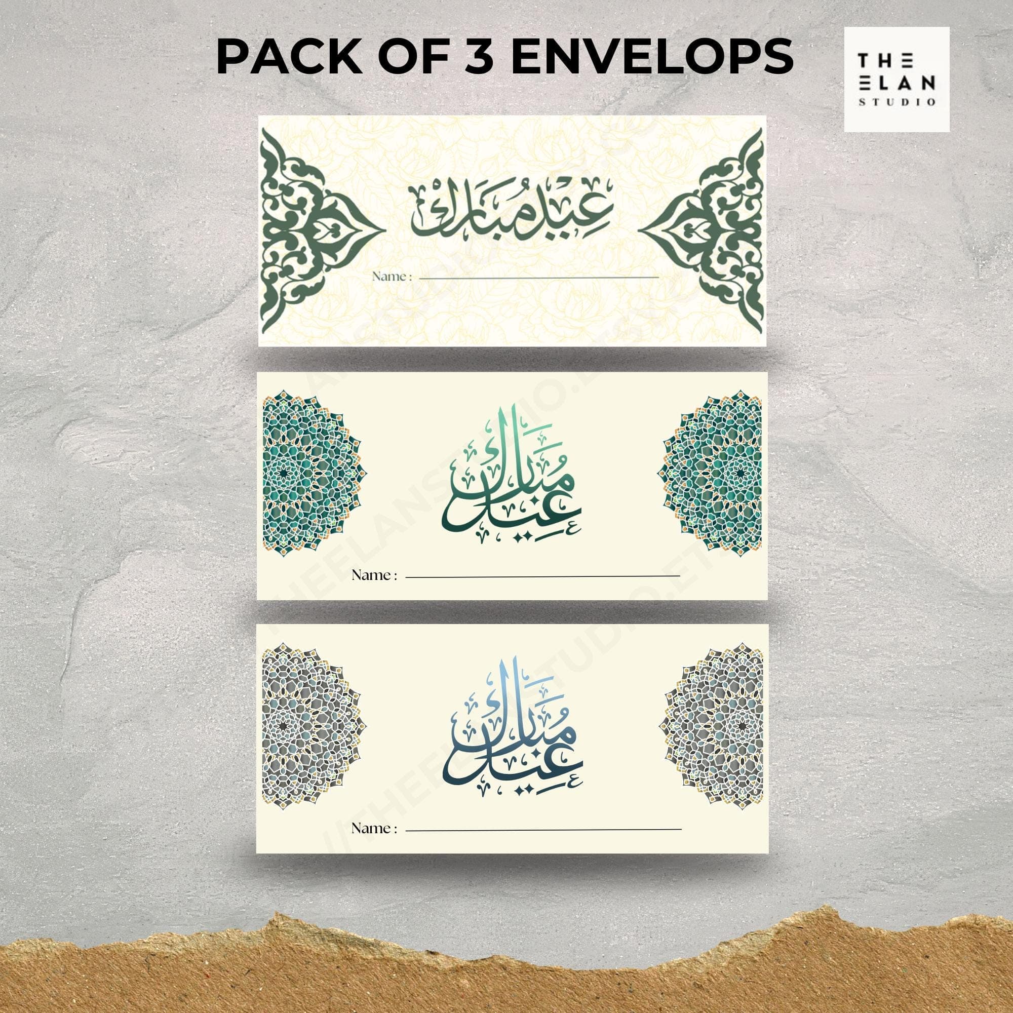 Eid Mubarak Money Envelopes, Set of 3 PDF (Digital Download) - image 3