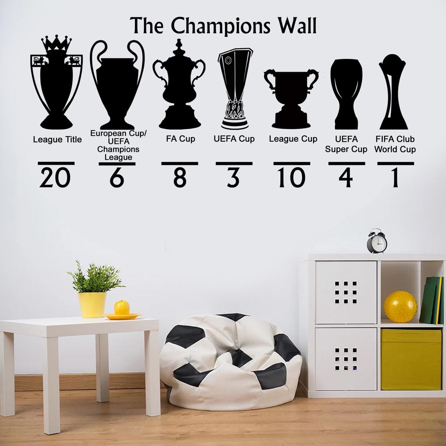 Liverpool Red The Champions Wall Sticker | Football Trophy Wall Decal | Sports Bedroom Decor - image 3
