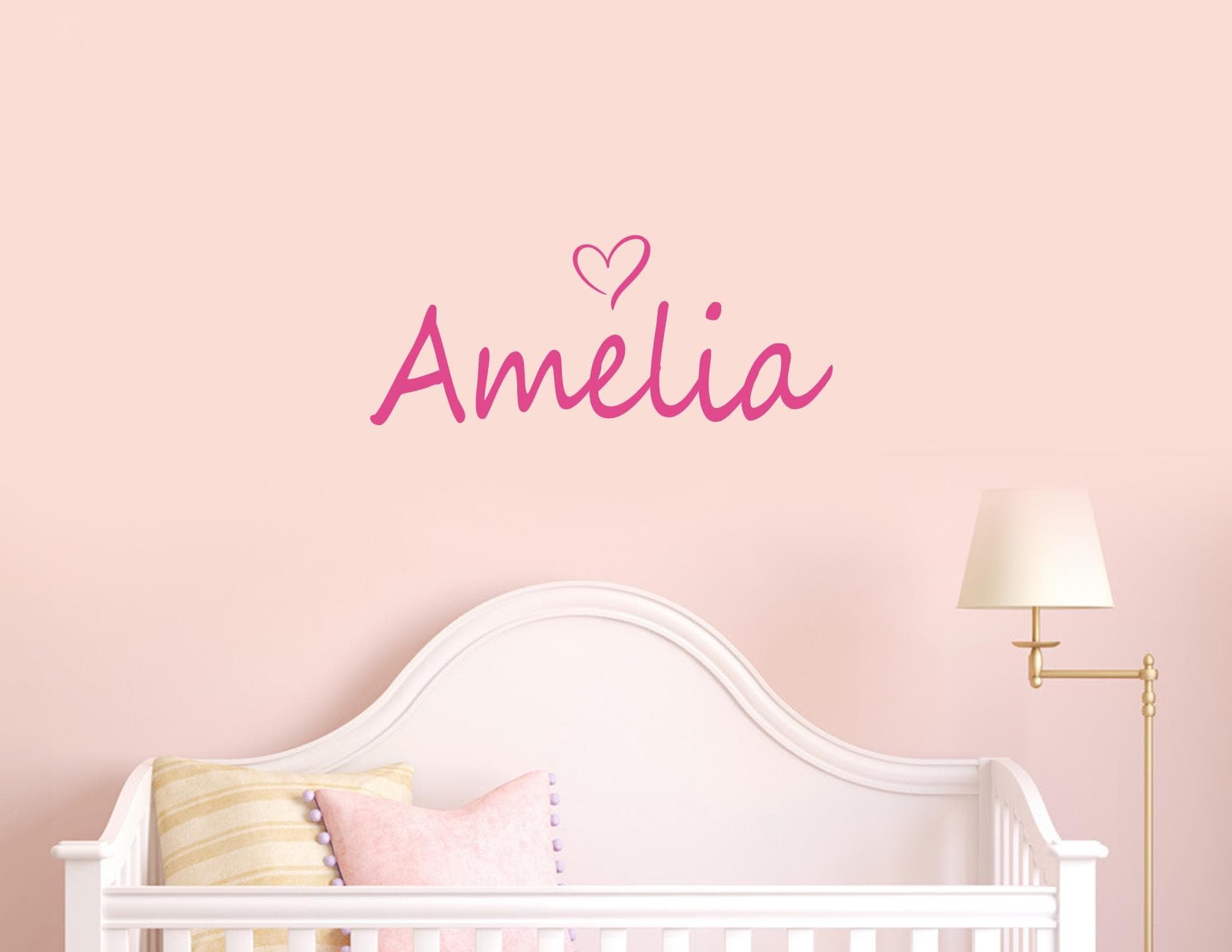 Personalized Name Heart Wall Decal: Custom Nursery Decor - image 3
