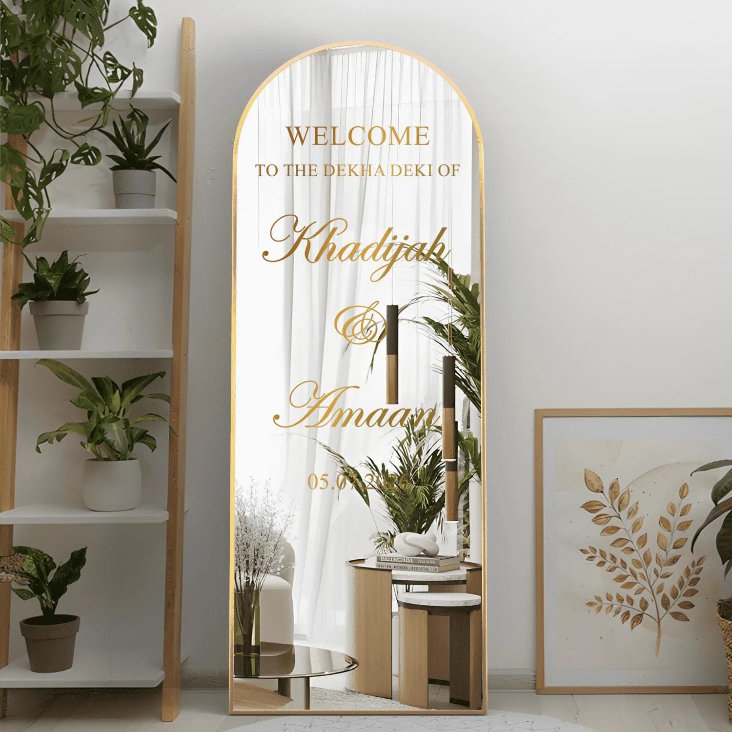 Bengali Wedding Dekha Dekhi Personalised Sign Sticker | Bride & Groom Meeting Decor - image 4