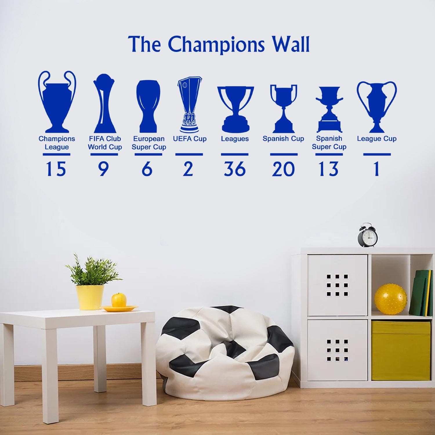 R Madrid Champions Trophy Wall Decal: Football Fan Vinyl Art - image 3