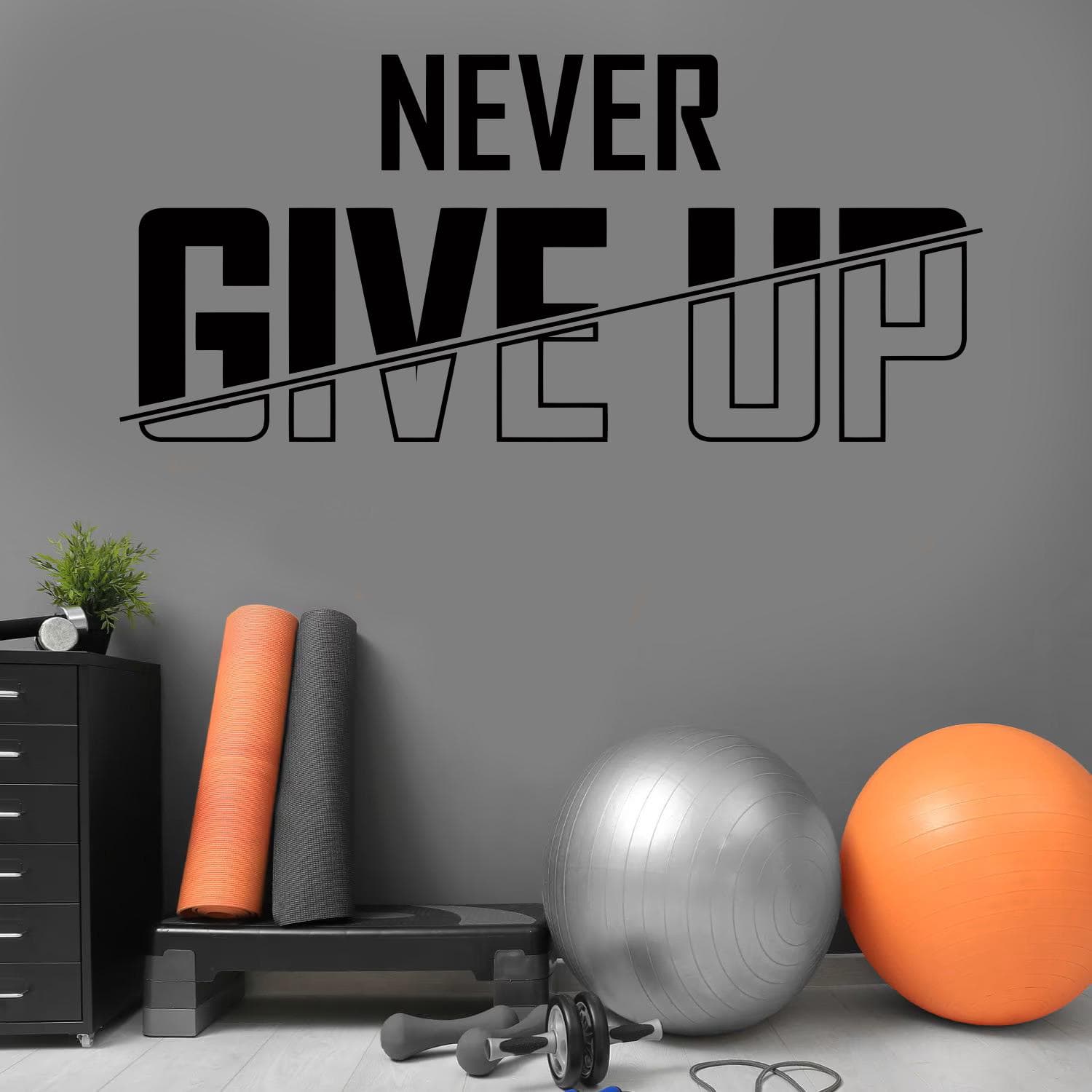 Never Give Up Vinyl Wall Decal | Gym Motivation Quote NGU - image 4