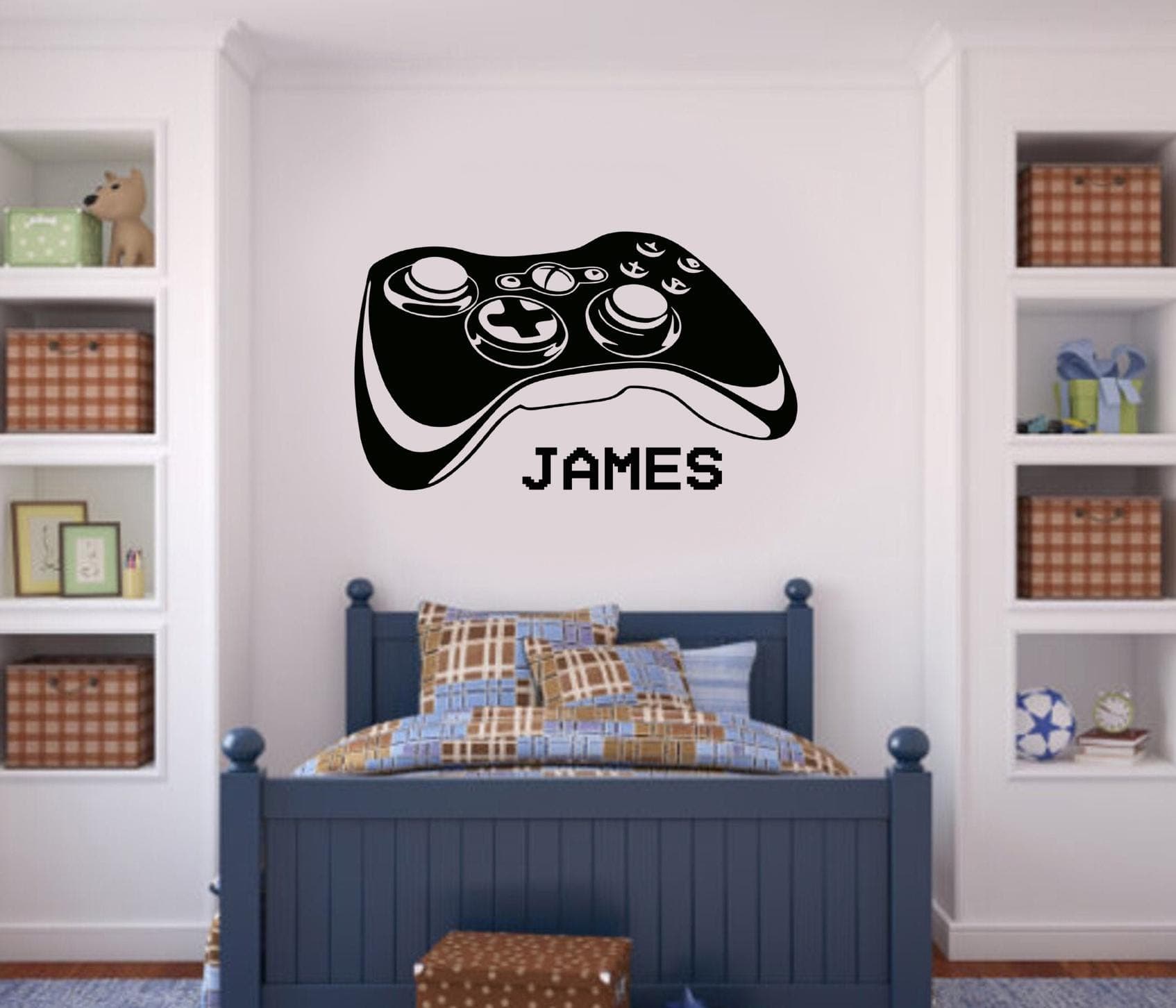Personalised Gaming Controller Vinyl Wall Decal – Custom Gamer Name Art - image 5