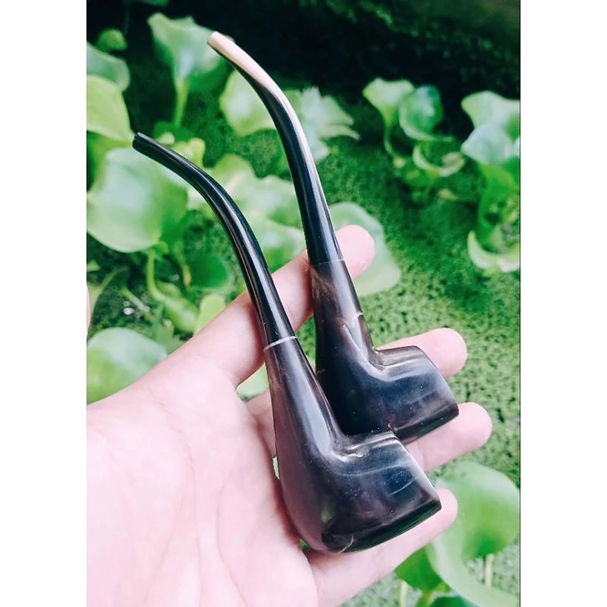 Once-cangklong pipe, genuine buffalo horn