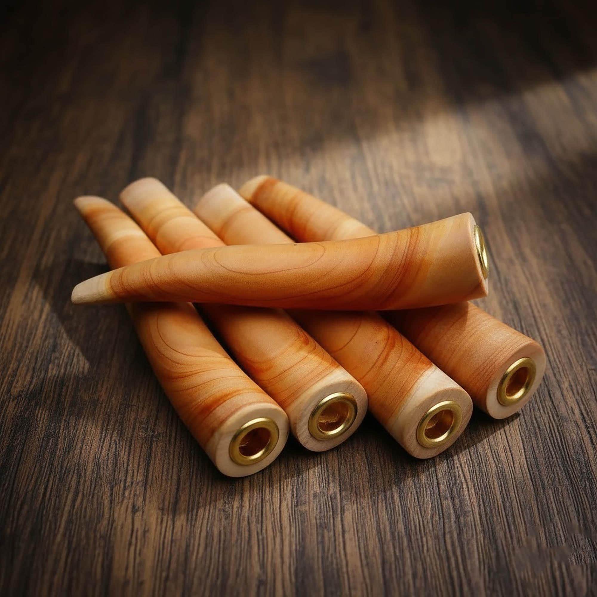 Handcrafted Indian Sandalwood Cigarette Pipe | Extremely Fragrant Natural Cendana Wood Holder | Luxury Smoking Accessory | Gift for Him