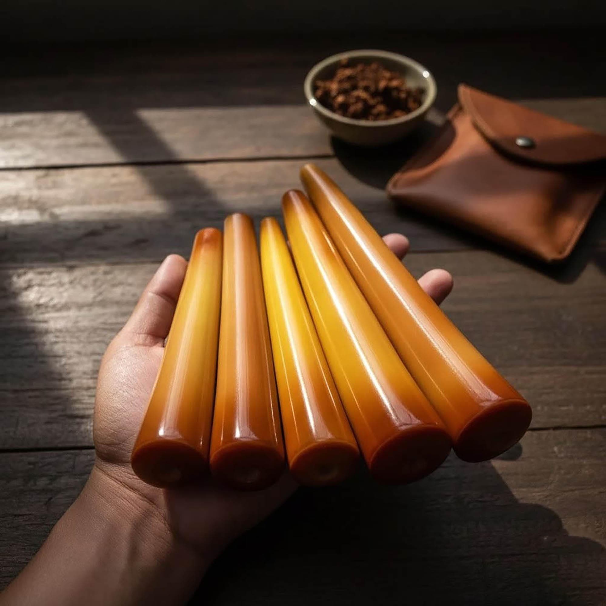 Super Jumbo Vintage Style Cigarette Holder | Rare Indonesian Srigading Wood Pipe | Handcarved Antique Look Smoking Accessory - image 4