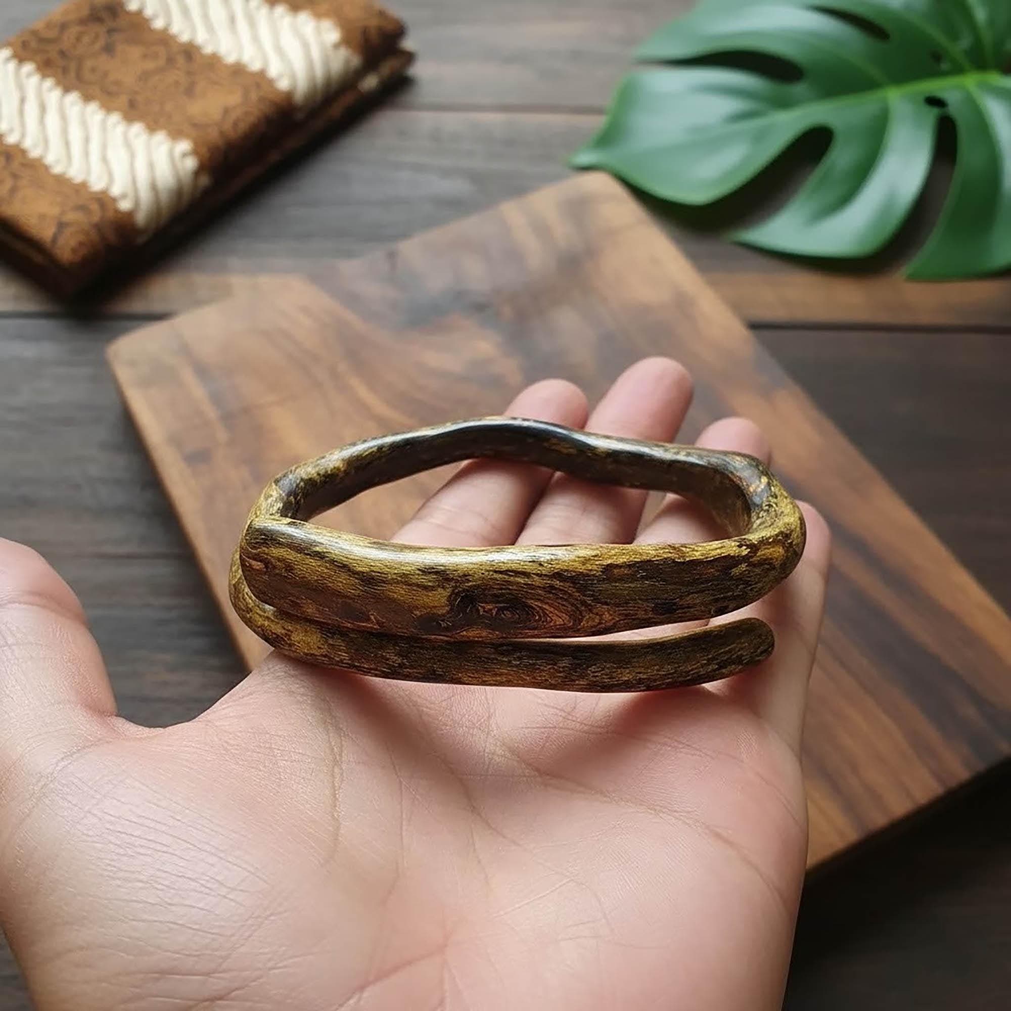 Root Wood Bangle, Natural Jewelry, Wooden, Handmade - image 3