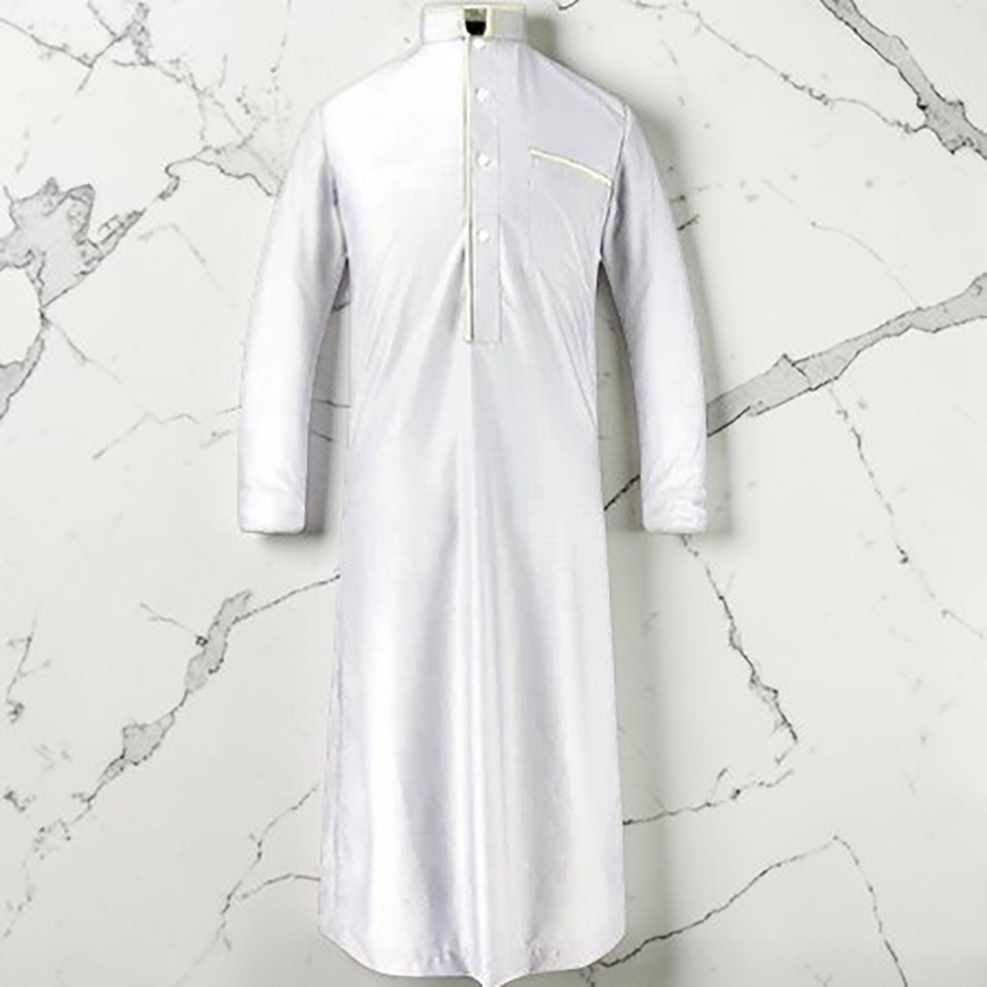 Men's Luxe Blend Thobe | Classic Long Sleeve Arabic Gown with Buttons - image 3