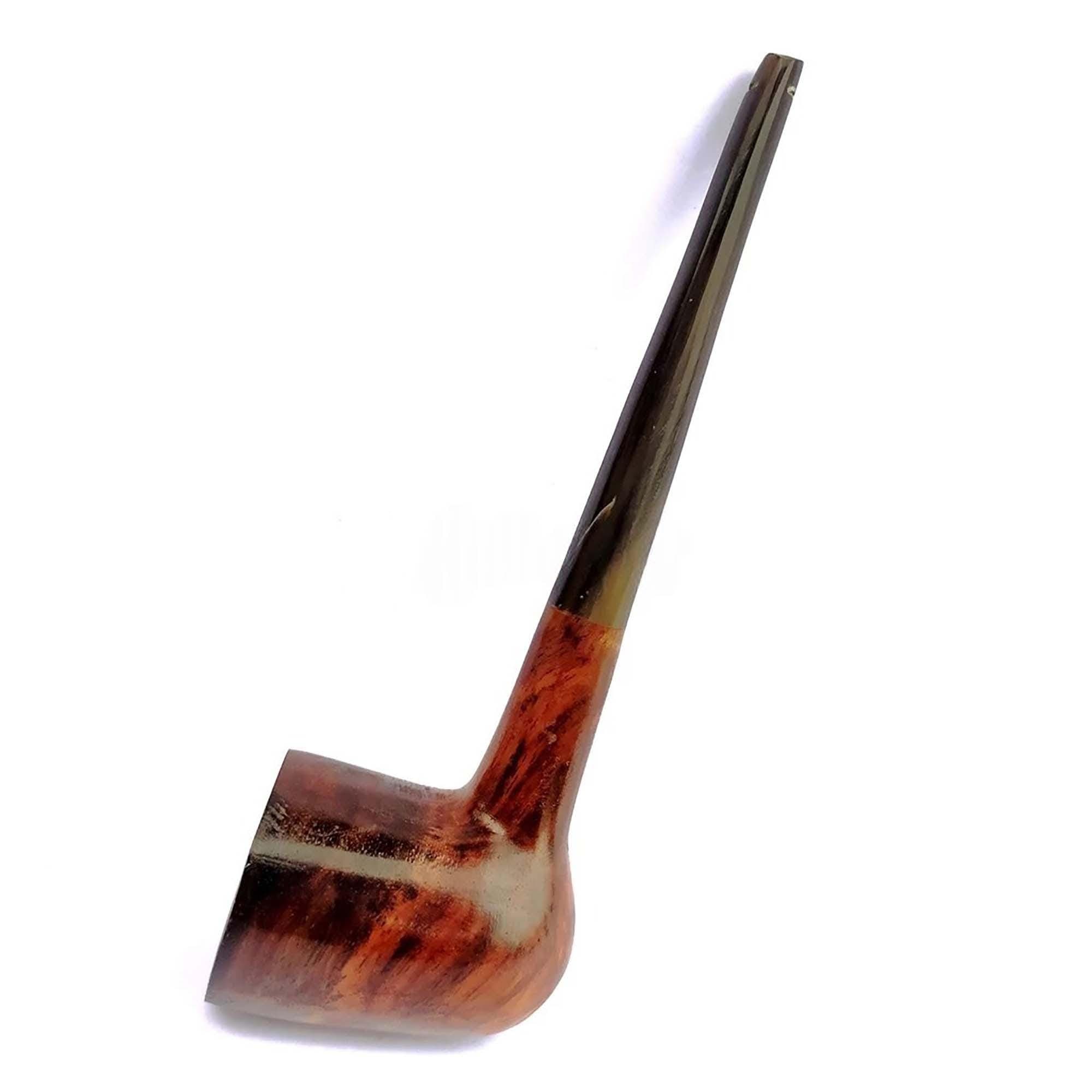Cangklong pipe made of horn and sapodilla wood - ganden pipe model