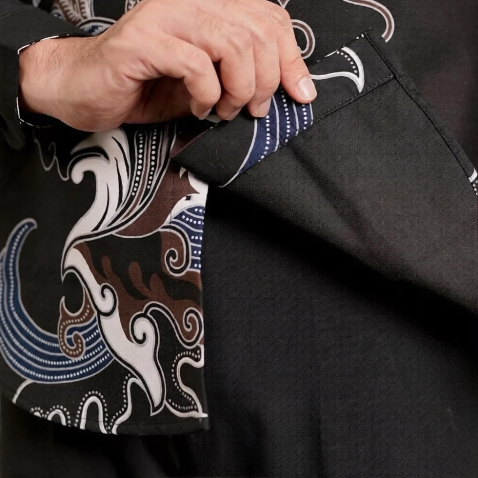 Men's Batik Shirt – Indonesian Dwipantara Motif, Cotton, Long Sleeve Ethnic Wear - image 5