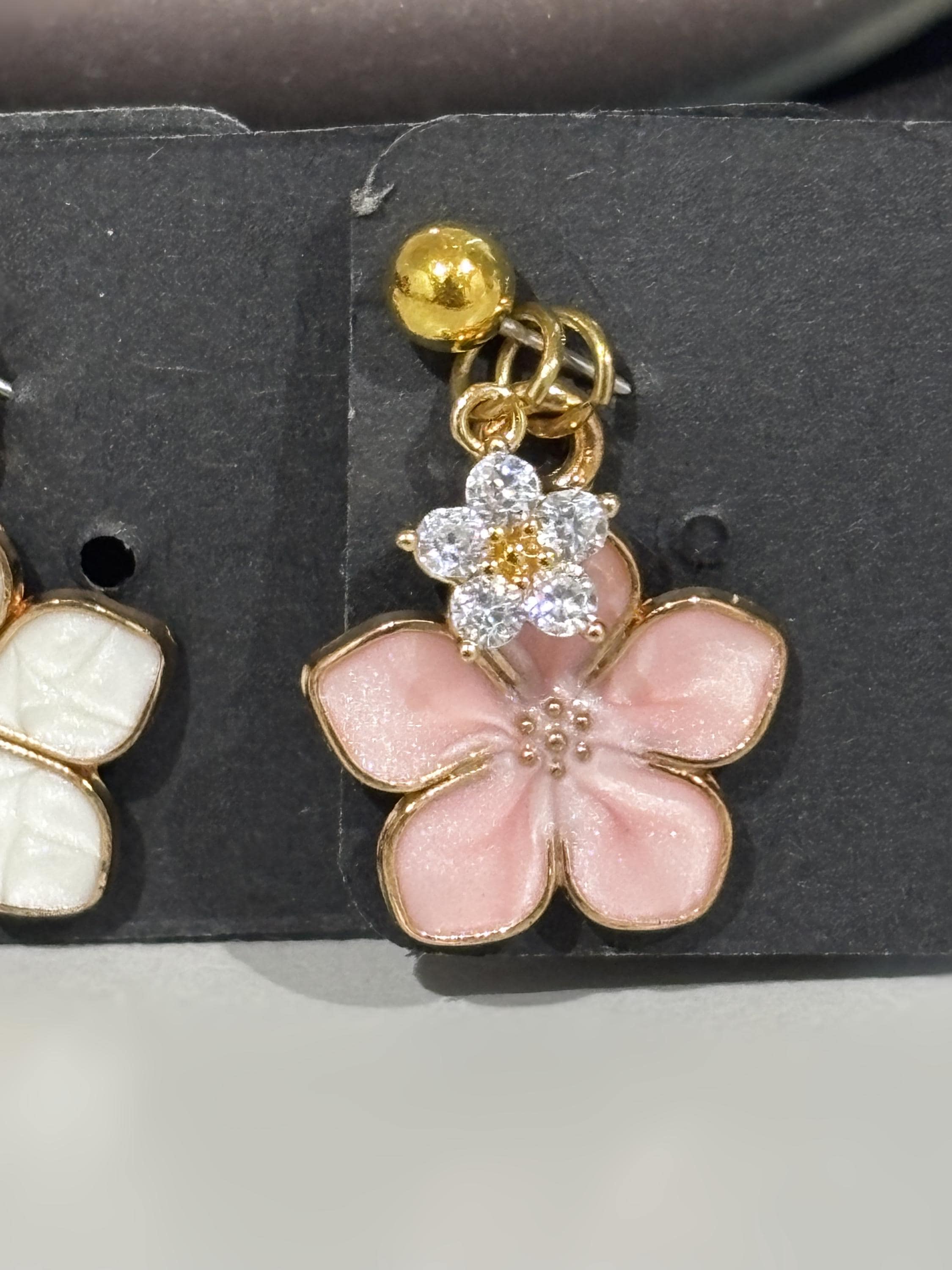 Flower Hijab Pins with Crystal Charms - image 5