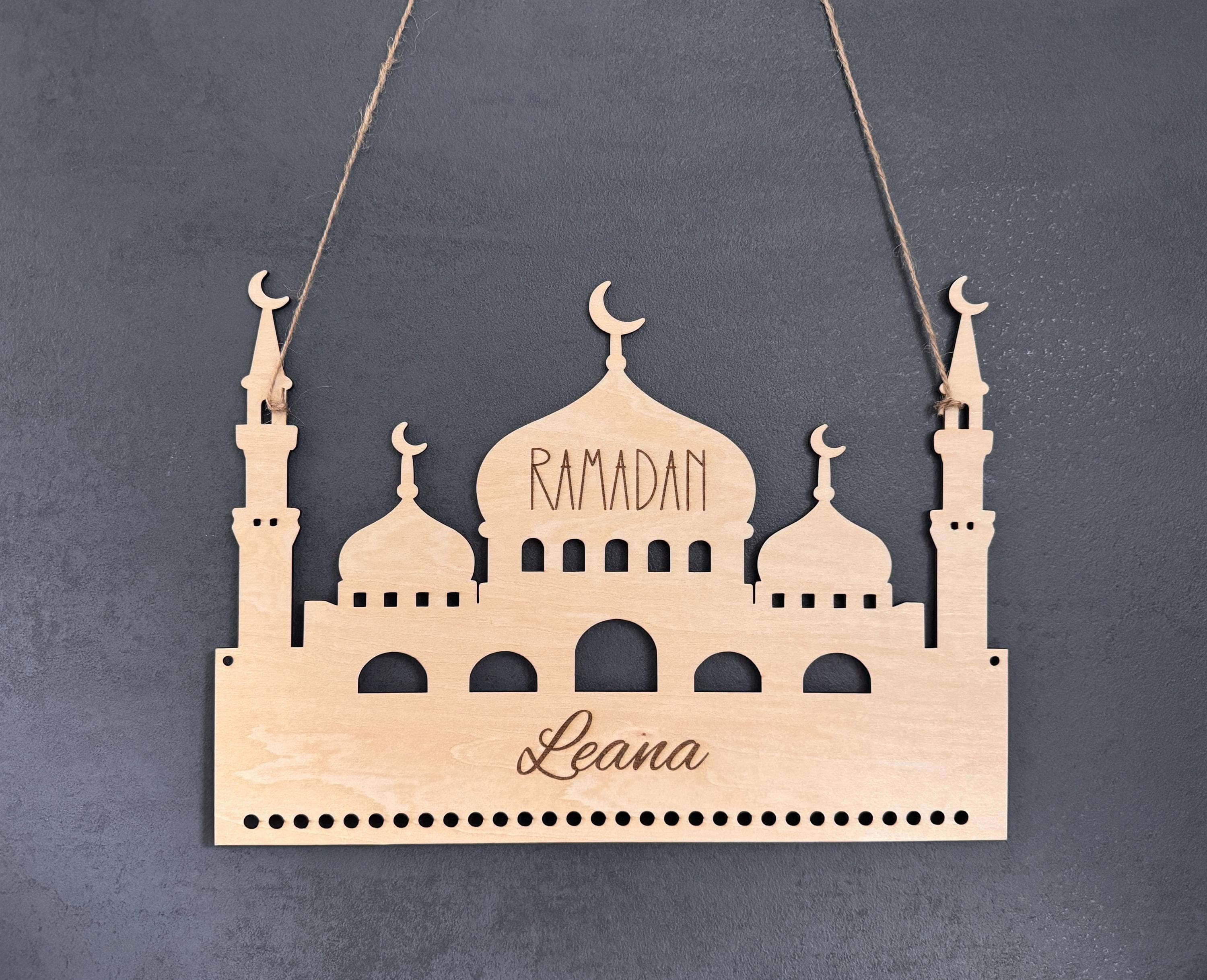 Ramadan Kalender aus Holz - personalisierbar mit Wunschname