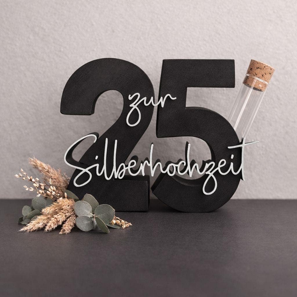 Geldgeschenk zur Silberhochzeit | Geschenk Silberhochzeit | Silberhochzeit | Geldgeschenk | 3D Druck