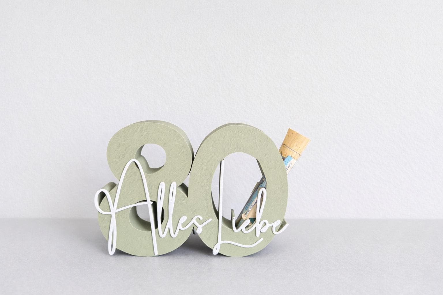 Geldgeschenk 80 | 80. Geburtstag | Geldgeschenk Verpackung | 80 | Geburtstagsgeschenk | Geschenk zum 80. Geburtstag | Geldgeschenk | 3D