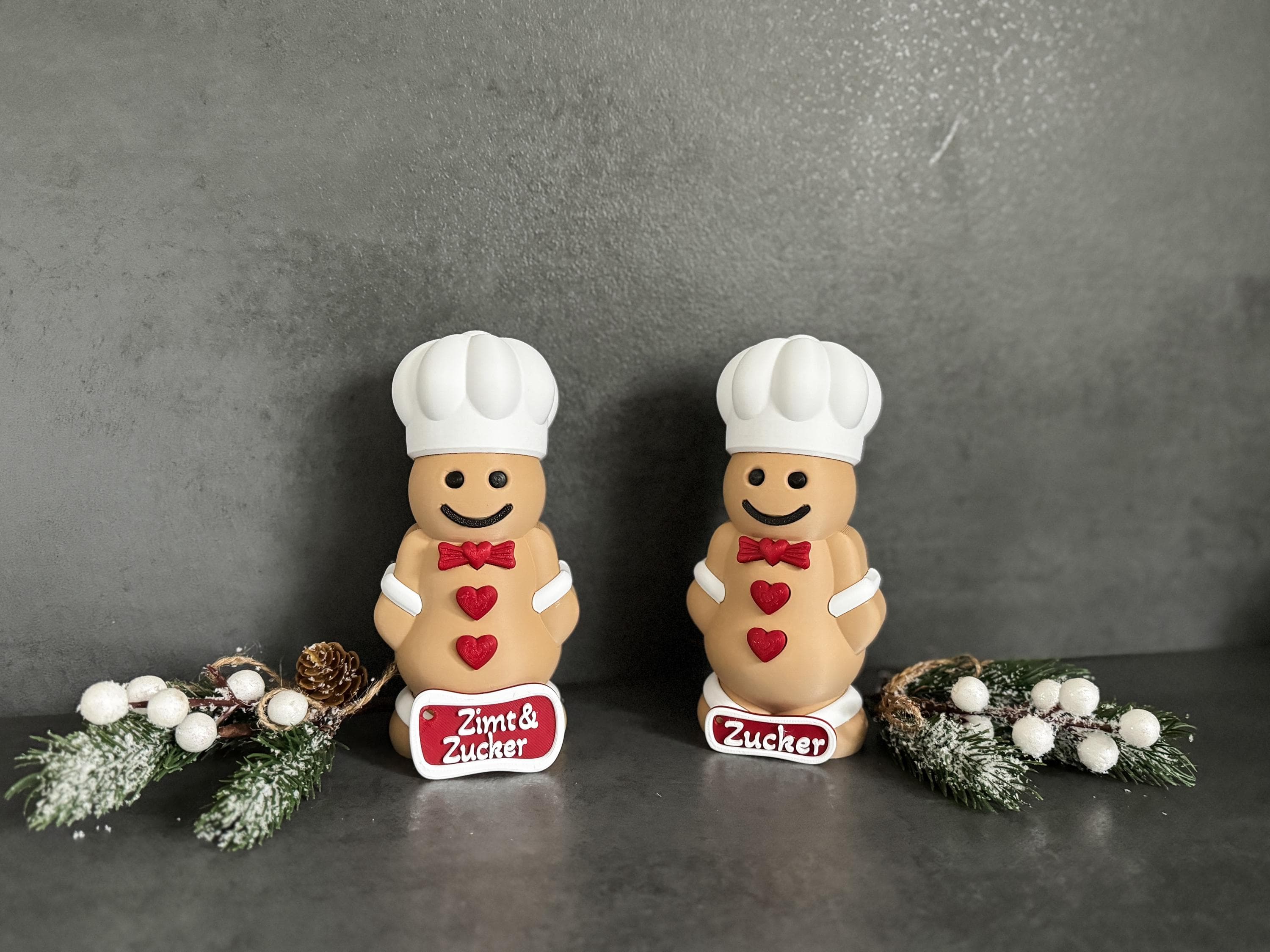 Zimt & Zucker Streuer in Lebkuchenform