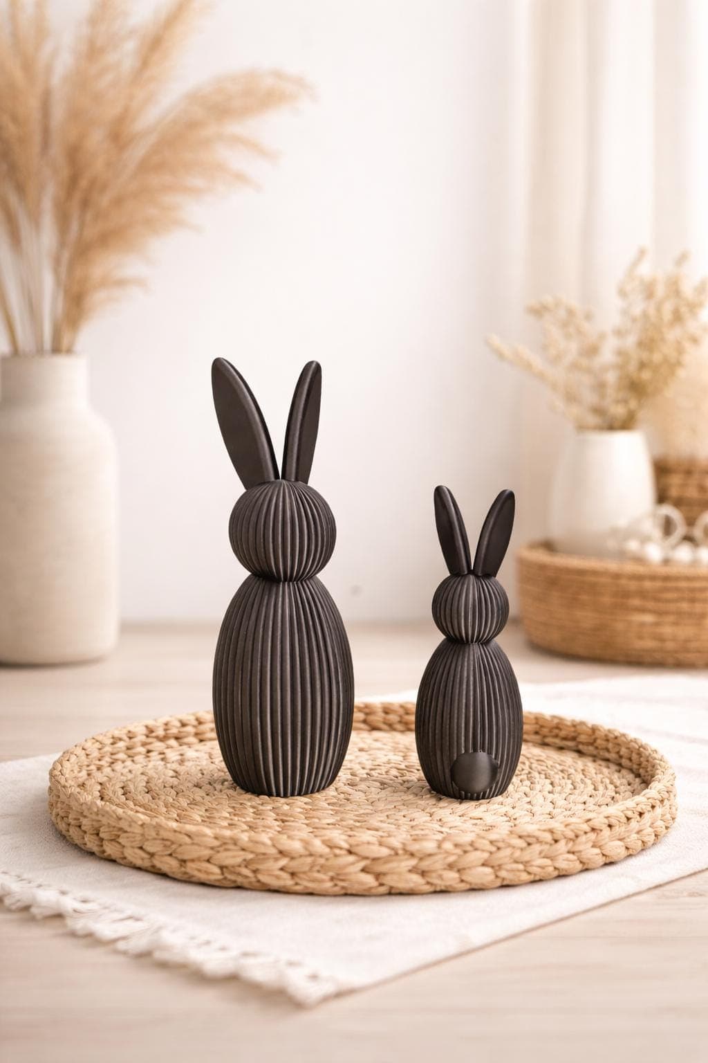 Minimalistische Osterhasen im 2er Set| Ostern | Osterhase | minimalistisch | Skandi | Oster | Frühlingsdeko | Osterdeko | Deko - image 3