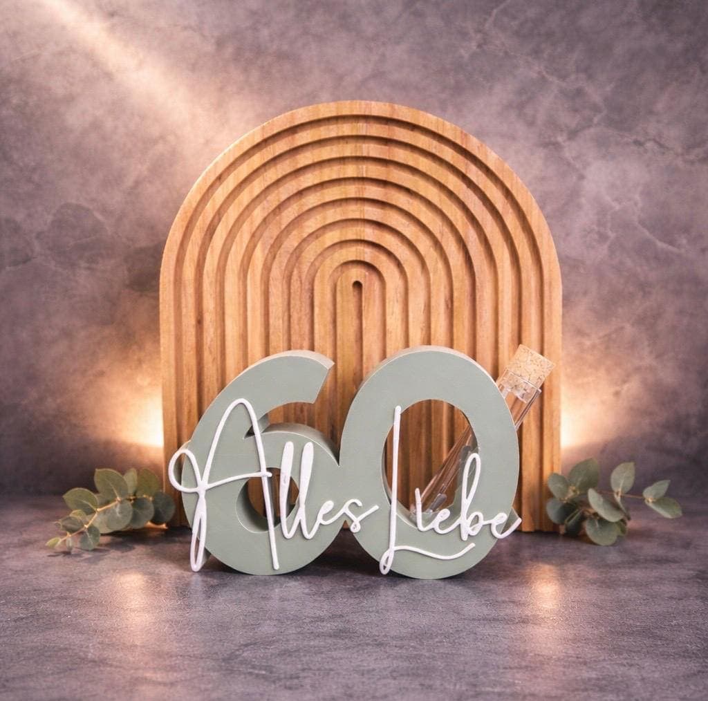 Geldgeschenk 60 | 60. Geburtstag | Geldgeschenk Verpackung | 60 | Geburtstagsgeschenk | Geschenk zum 60. Geburtstag | Geldgeschenk | 3D - image 3
