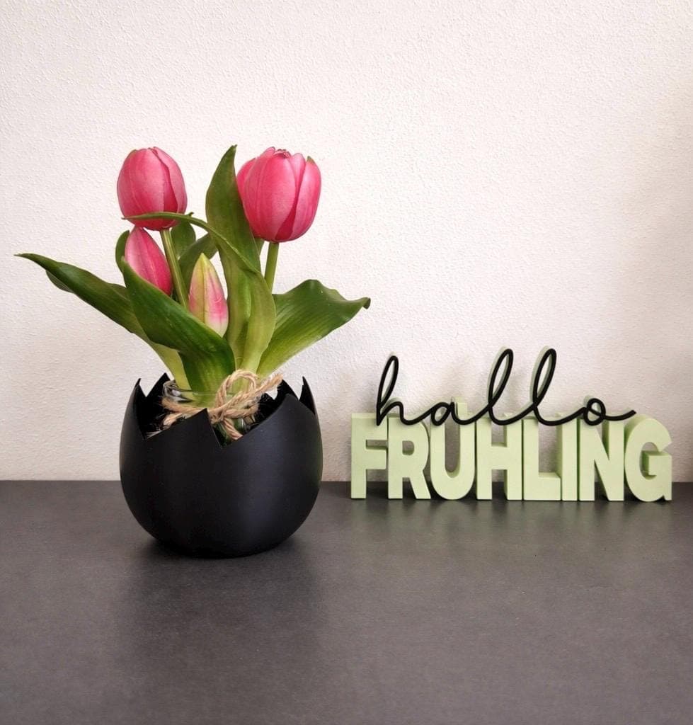 Eierschale | Eierschalen Topf | Osterdeko | Vase | Geschenkidee | Mitbringsel | 3D Druck - image 3