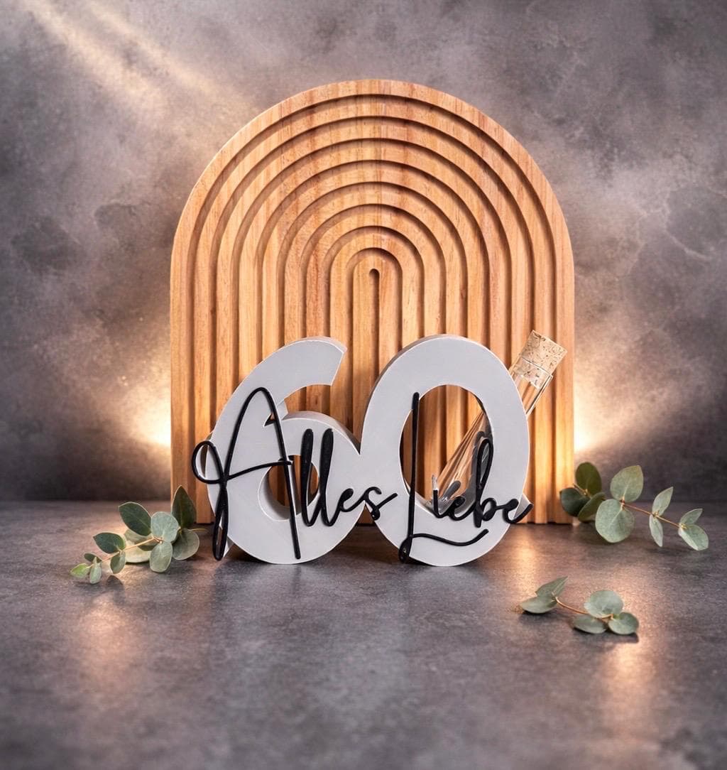 Geldgeschenk 60 | 60. Geburtstag | Geldgeschenk Verpackung | 60 | Geburtstagsgeschenk | Geschenk zum 60. Geburtstag | Geldgeschenk | 3D - image 4