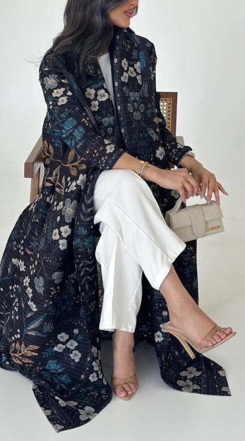 Midnight Blossom Abaya