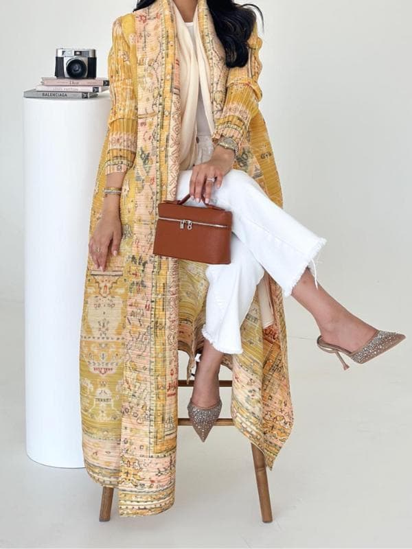 Pleated Open Abaya - Sunrise Vogue Kimono Style, Modest Fashion