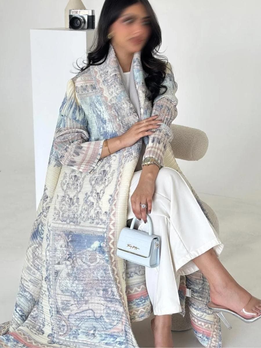 Almaira- Pleated Open Abaya Kimono Style – Elegant Modest Fashion | Casual Abaya Coat for Everyday Wear - image 5