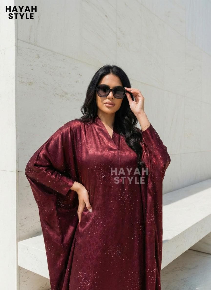 Dubai Style Rhinestone Kaftan: Luxury Modest Eid & Wedding Dress - image 3