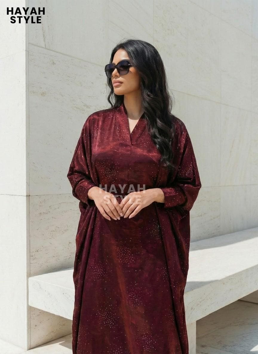 Dubai Style Rhinestone Kaftan: Luxury Modest Eid & Wedding Dress - image 5