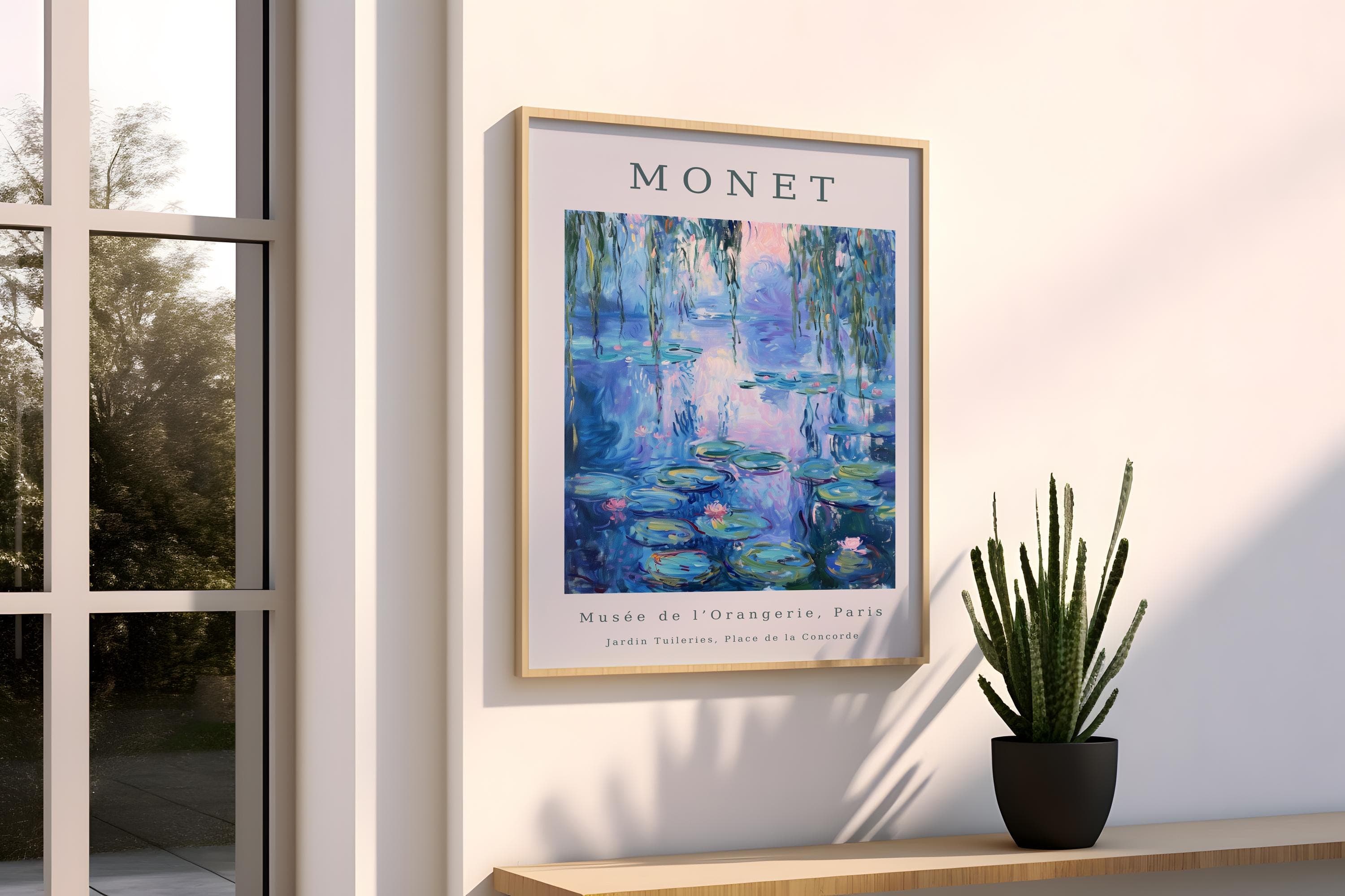 Monet Exhibition Poster, Musee de l Orangerie, Blue Water Lilies, Purple Willow - image 3