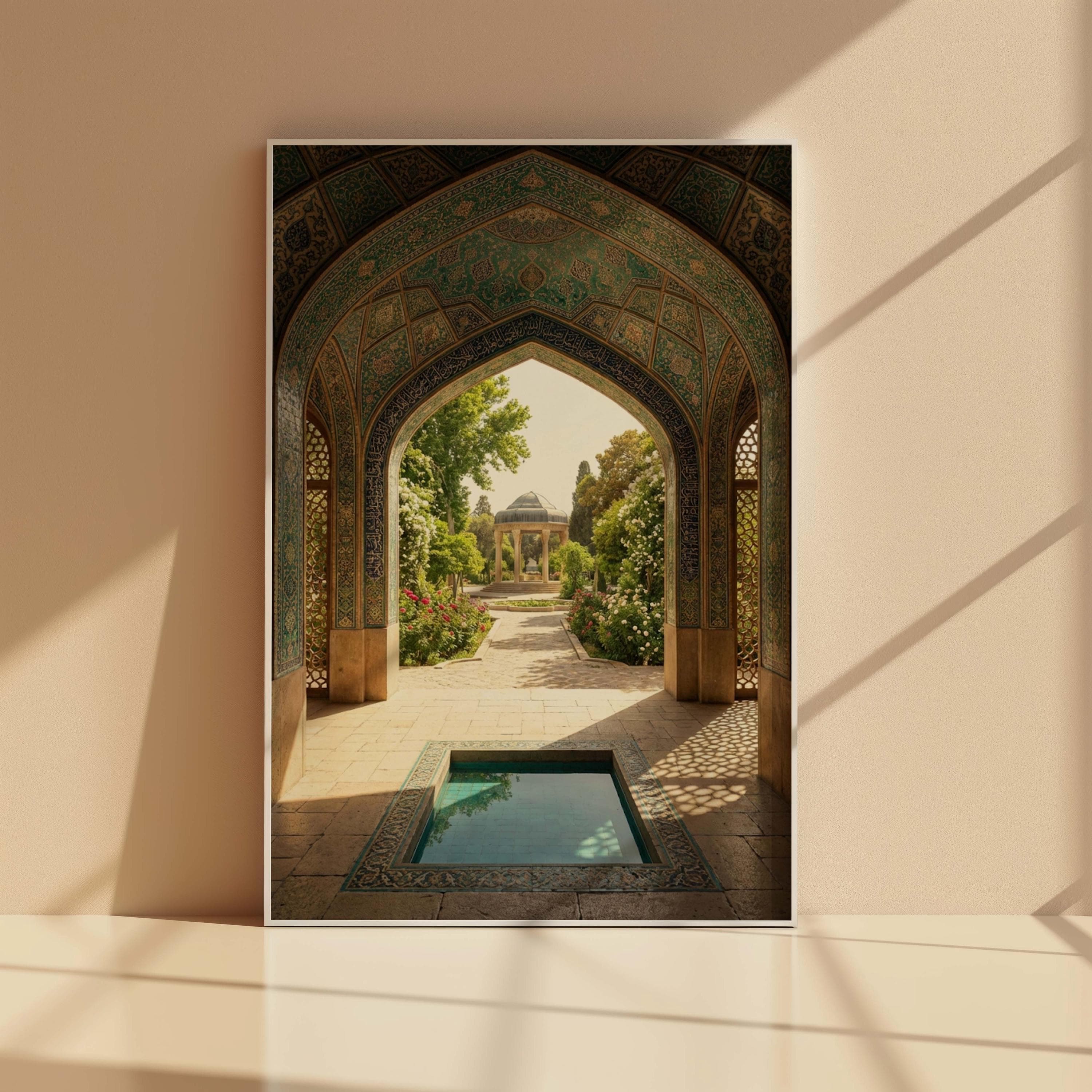Tomb of Hafez Print, Persian Garden, Turquoise Arc - image 3