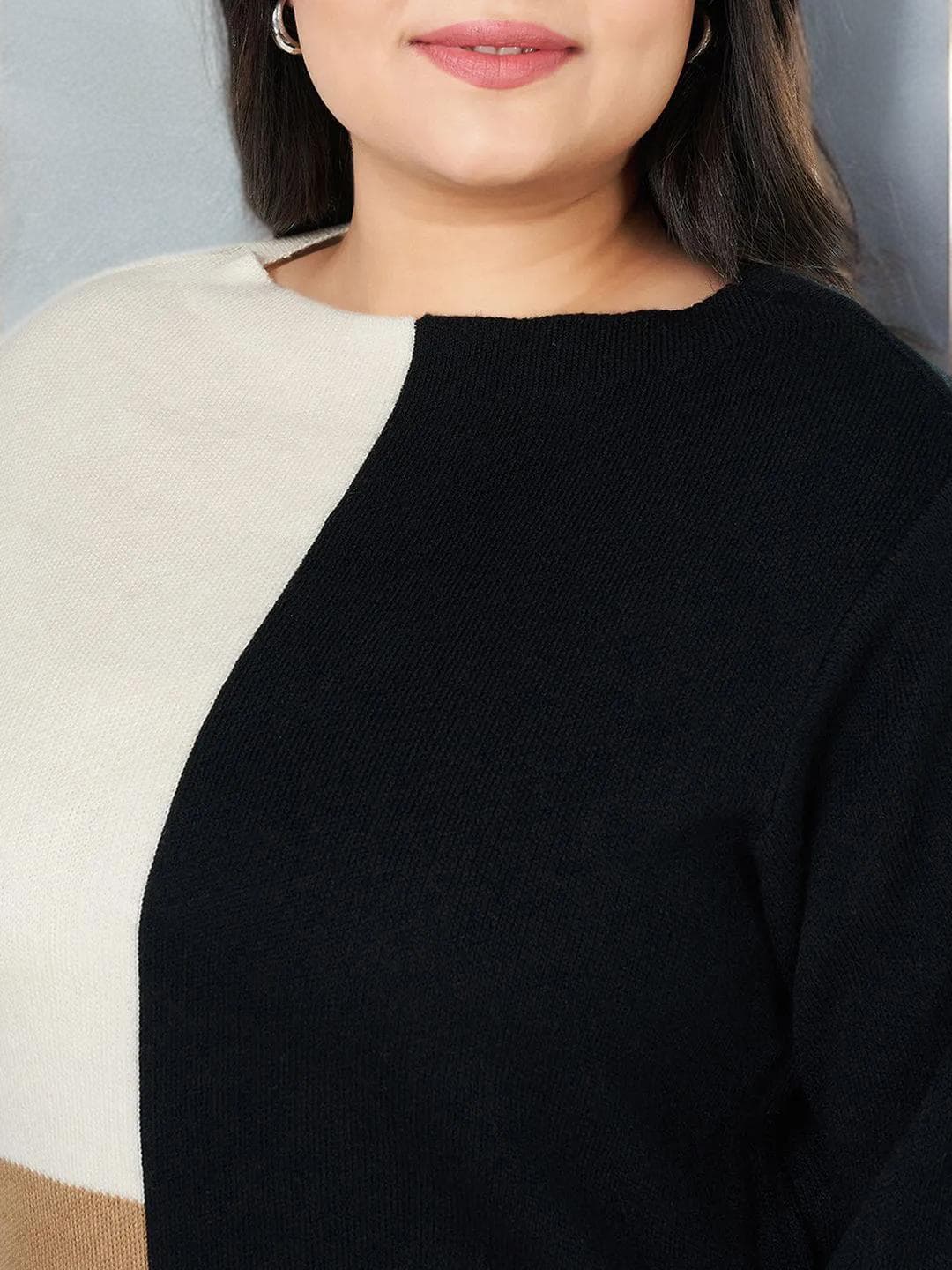 Black Longline Sweater Oversized Pullover Womens Knitwear - image 3
