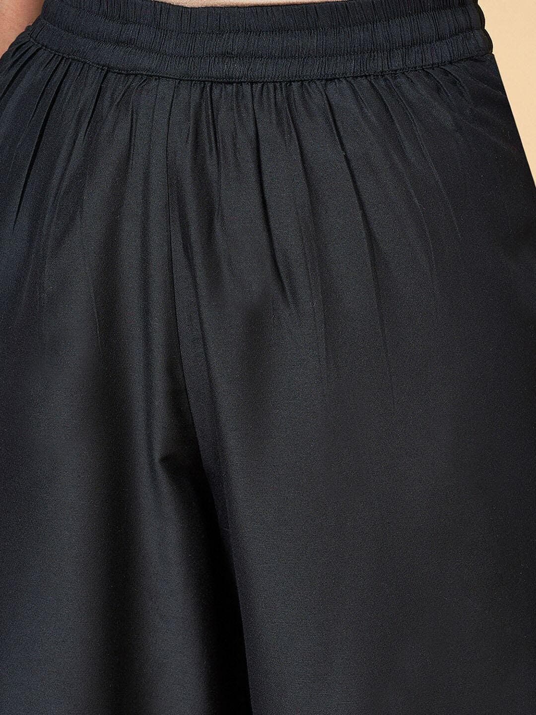 Black Palazzos Indian Wide Leg Bottoms - image 3