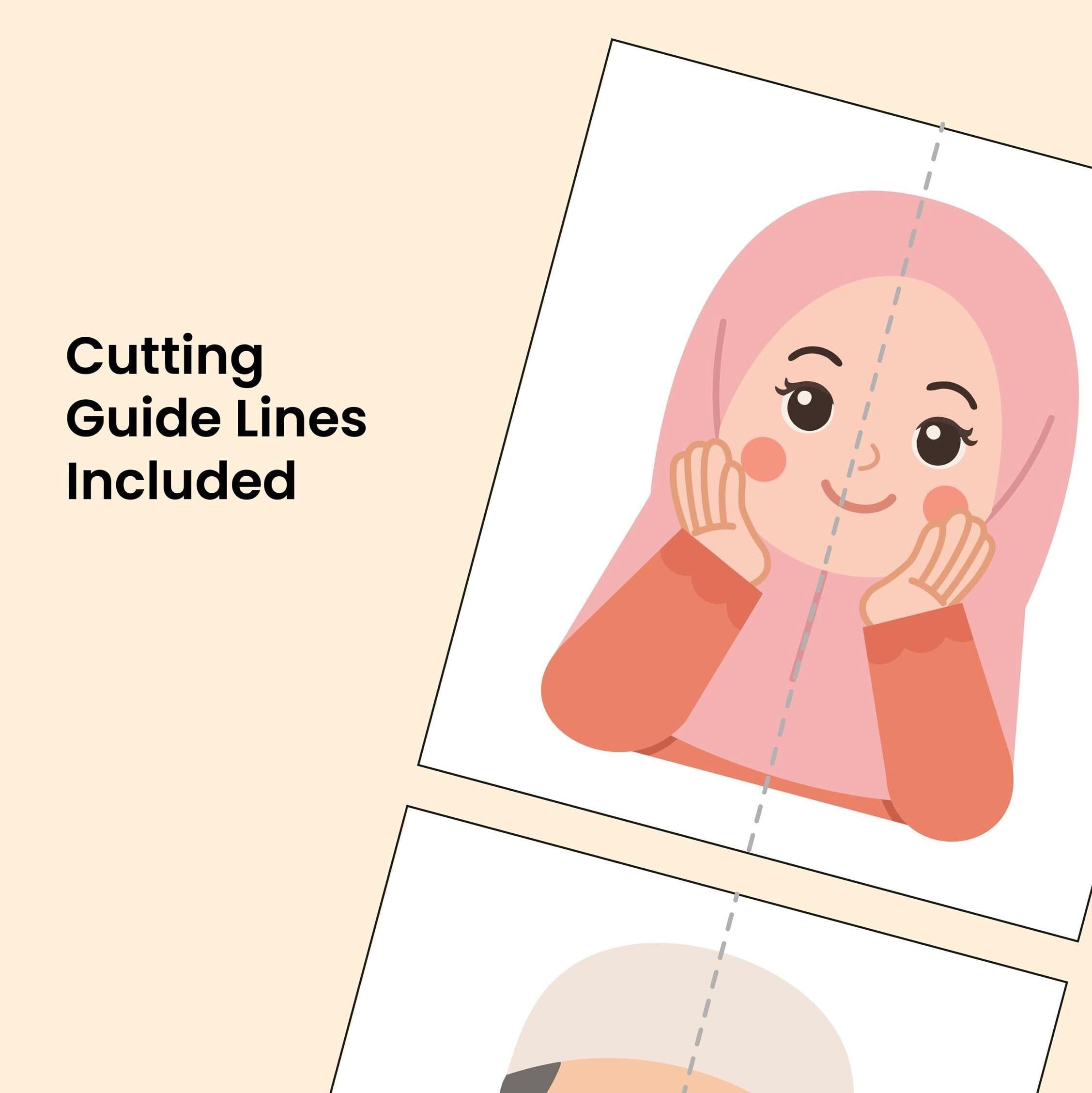 12 Islamic Mix & Match Cards for Kids. Matching Games Puzzle. Printable Activity - image 4