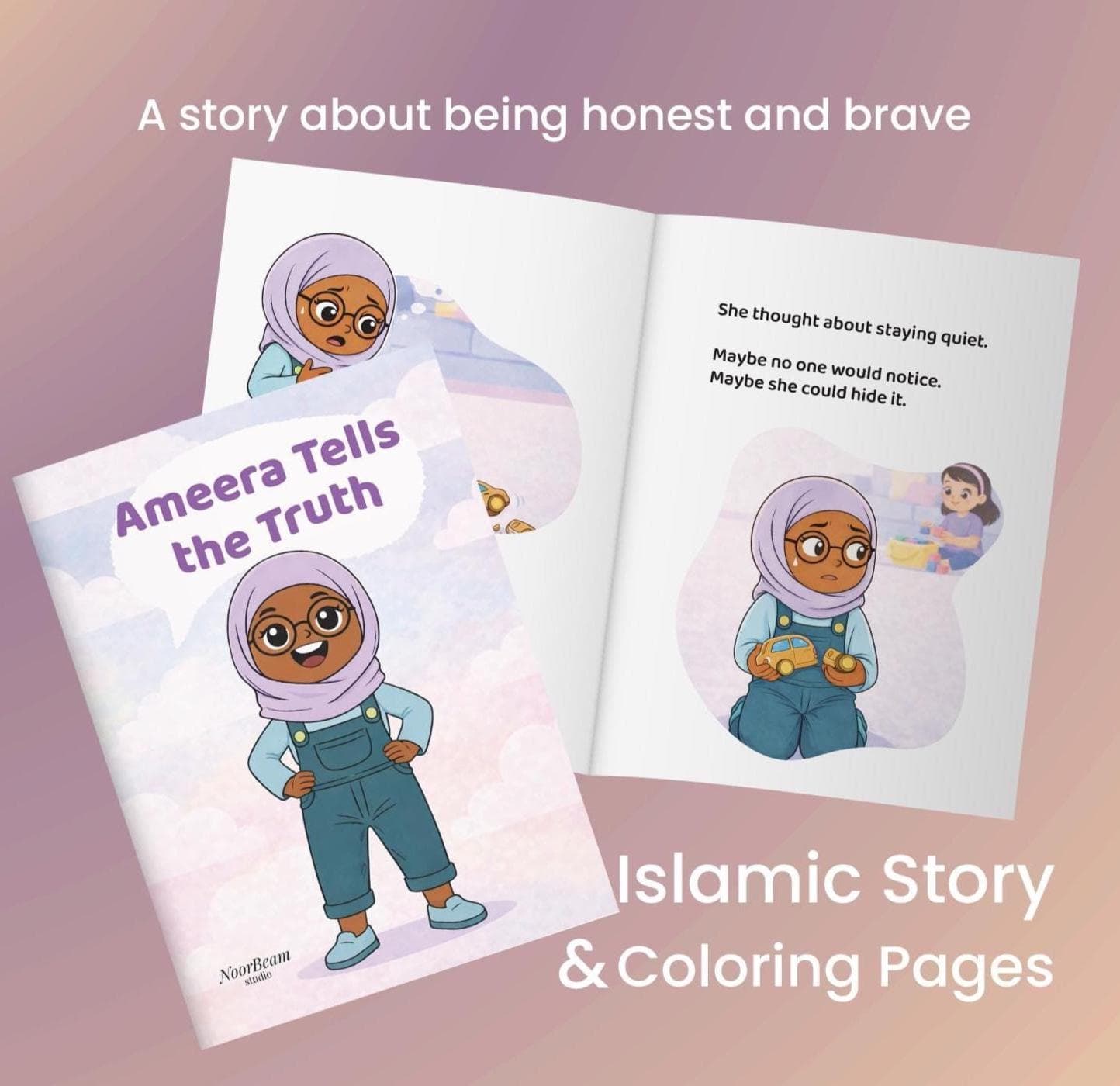 Islamic Kids Storybook | Honesty & Bravery, Ameera Tells the Truth | Printable
