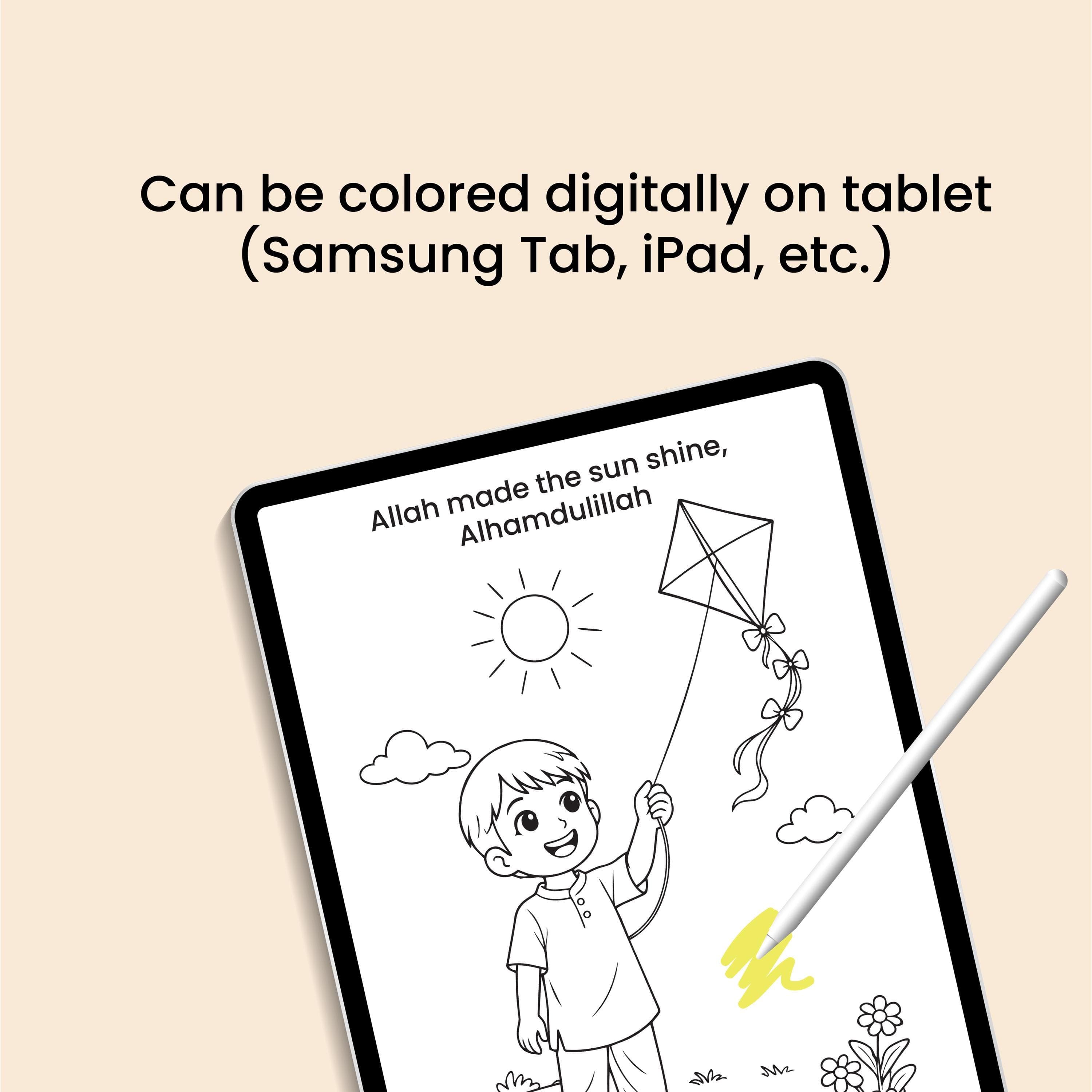 Islamic Coloring Pages – Gratitude to Allah Theme - image 3