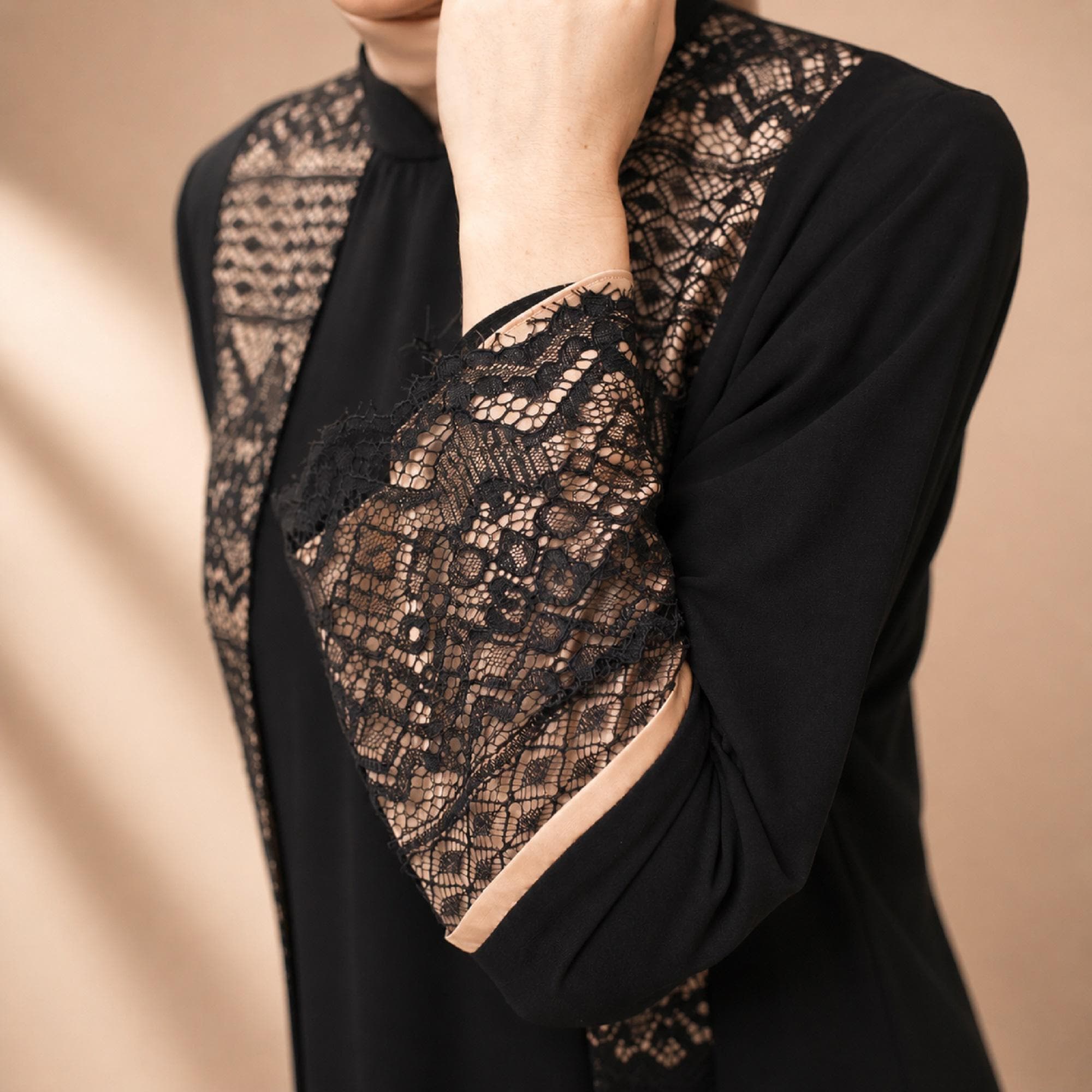 Luxury Moroccan Abaya Safiya Midnight Modest Maxi Dress - image 5
