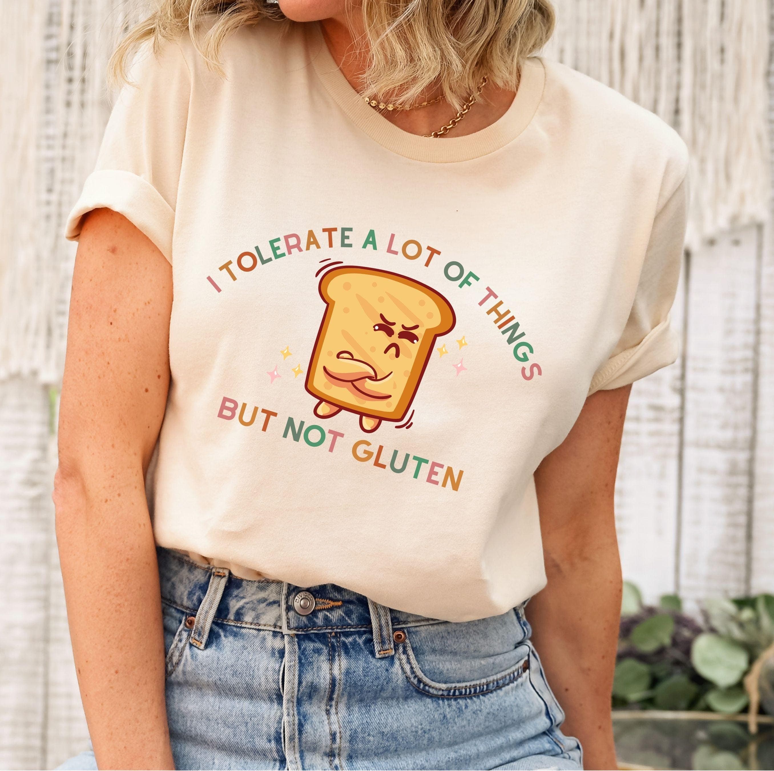 I Tolerate A Lot Of Things But Not Gluten Png Svg | Funny Gluten Free Design | Food Intolerance Tee for Cricut & Silhouette