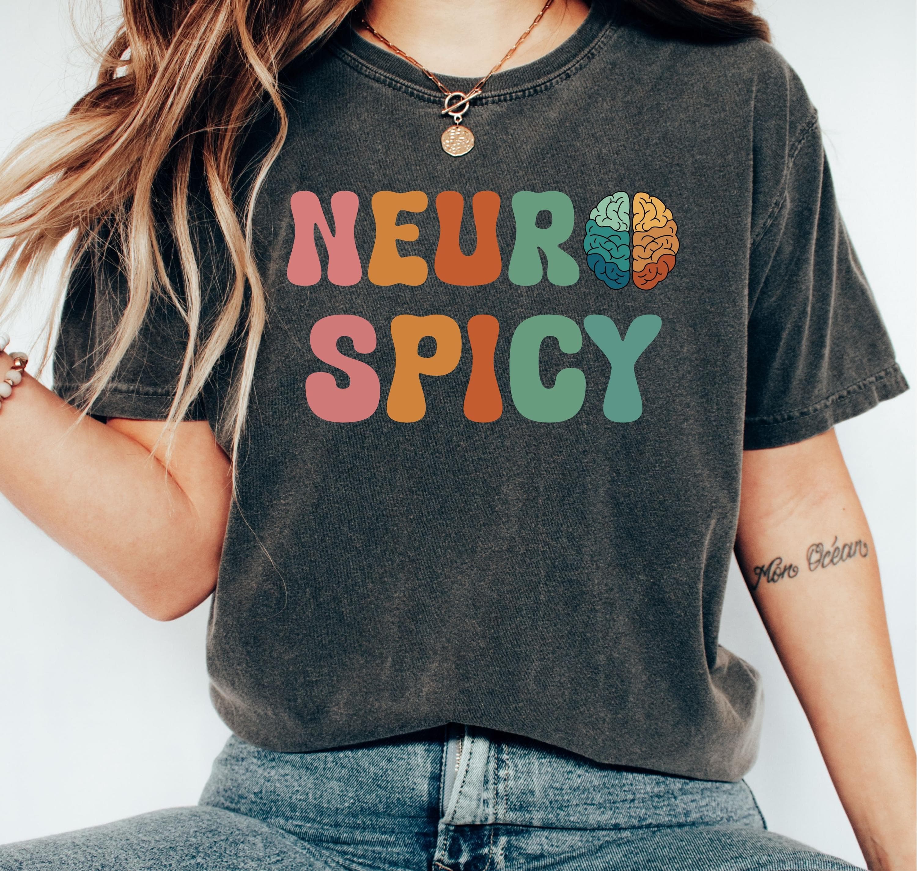 Neuro Spicy Png Svg | Neurodivergent Shirt Design | Funny Neurodiversity Png Svg | Autism Awareness Design for Cricut & Silhouette
