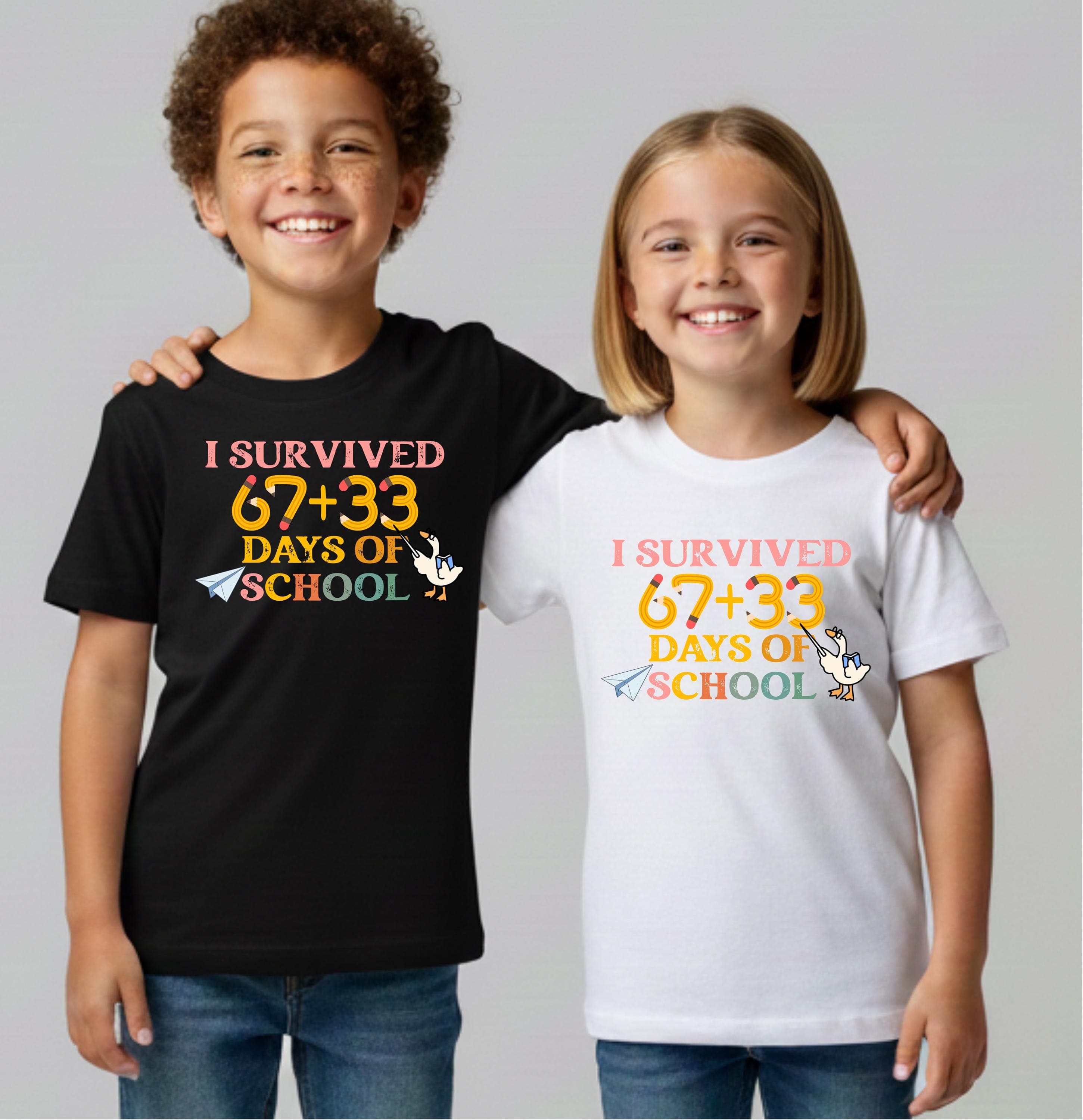 I Survived 100 Days Of School Png Svg | I Survived 67 Days Of School | Teacher Student Gift | 100th Day Of School for Cricut & Silhouette