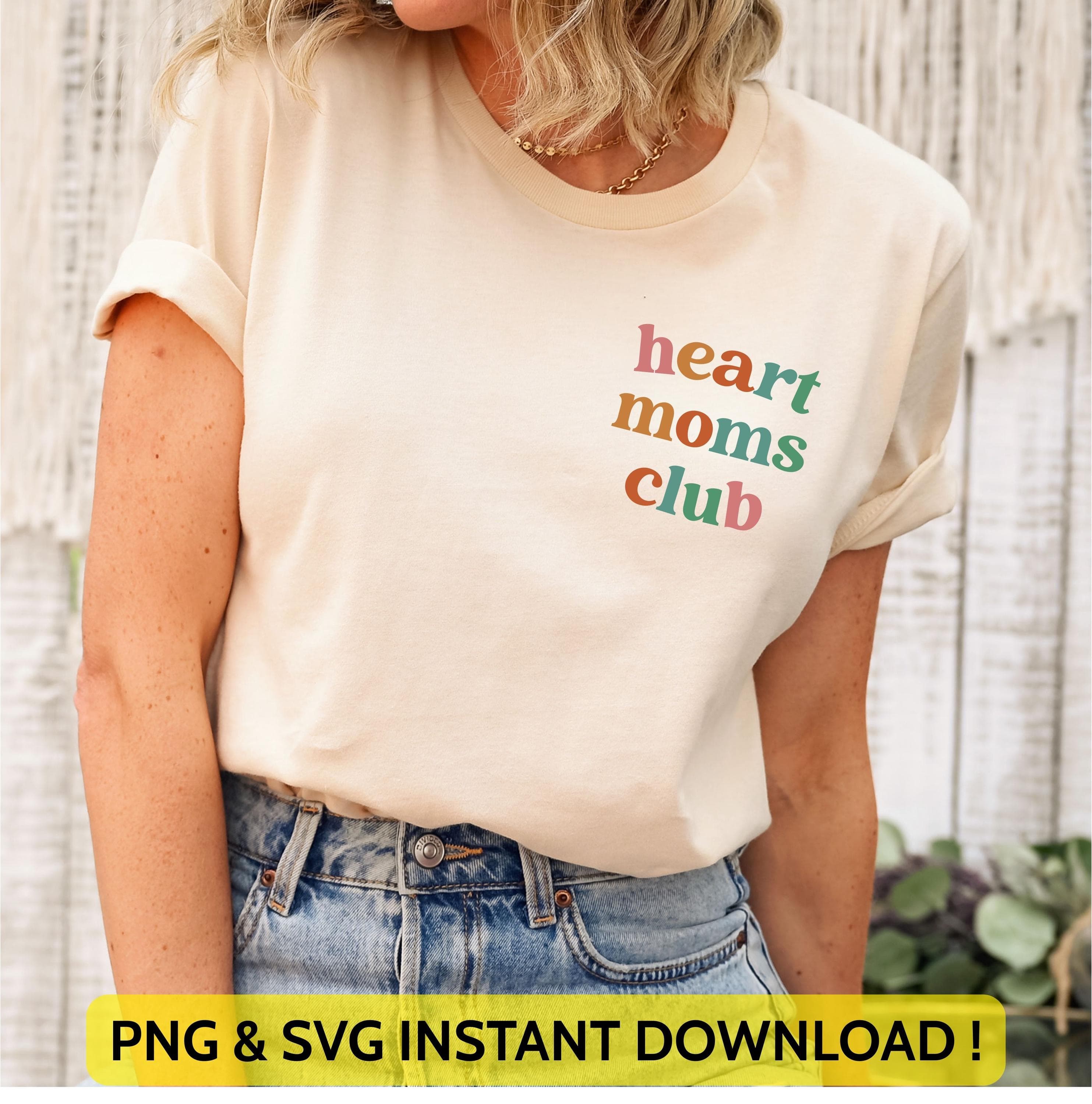 Heart Moms Club Png Svg | Warrior Mama Design | CHD Mom Gift | CHD Awareness Mom Design | Heart Defect Shirt for Cricut & Silhouette