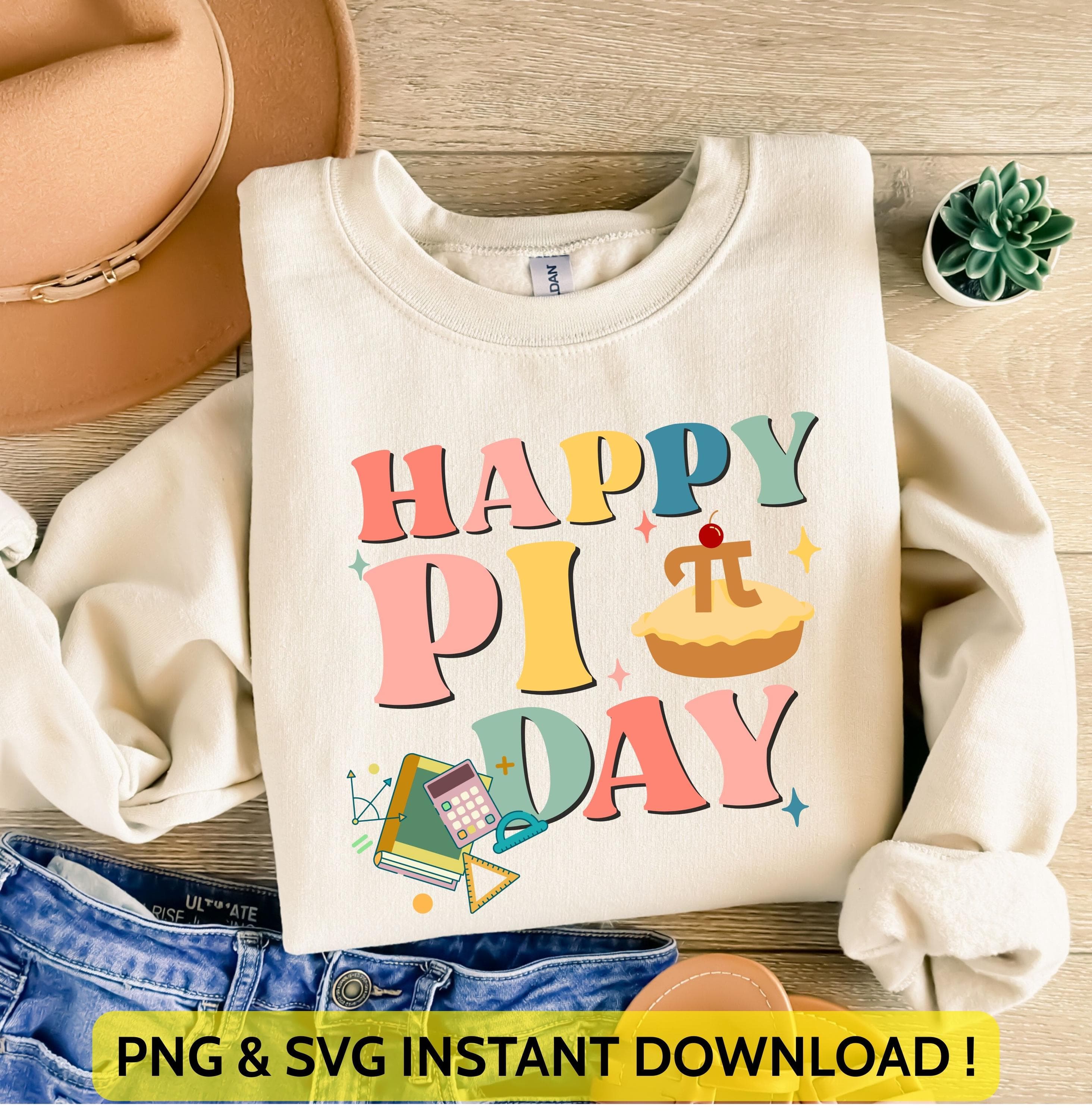 Happy Pi Day Png Svg | Funny Math Design | Retro Math Teacher Tee for Cricut & Silhouette