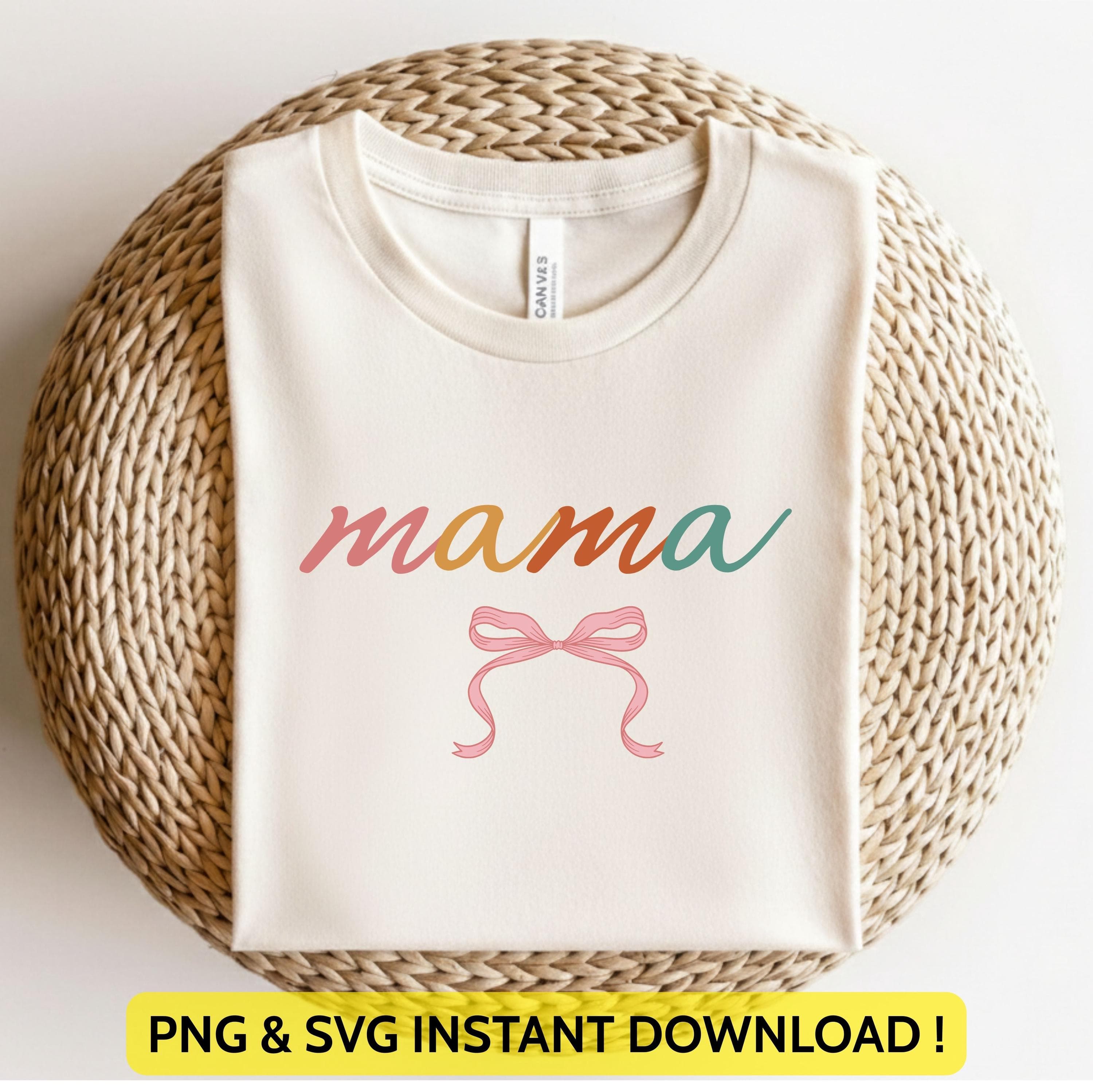 Coquette Mama Shirt Png Svg | Retro Mom Design | Mothers Day Gift for Cricut & Silhouette