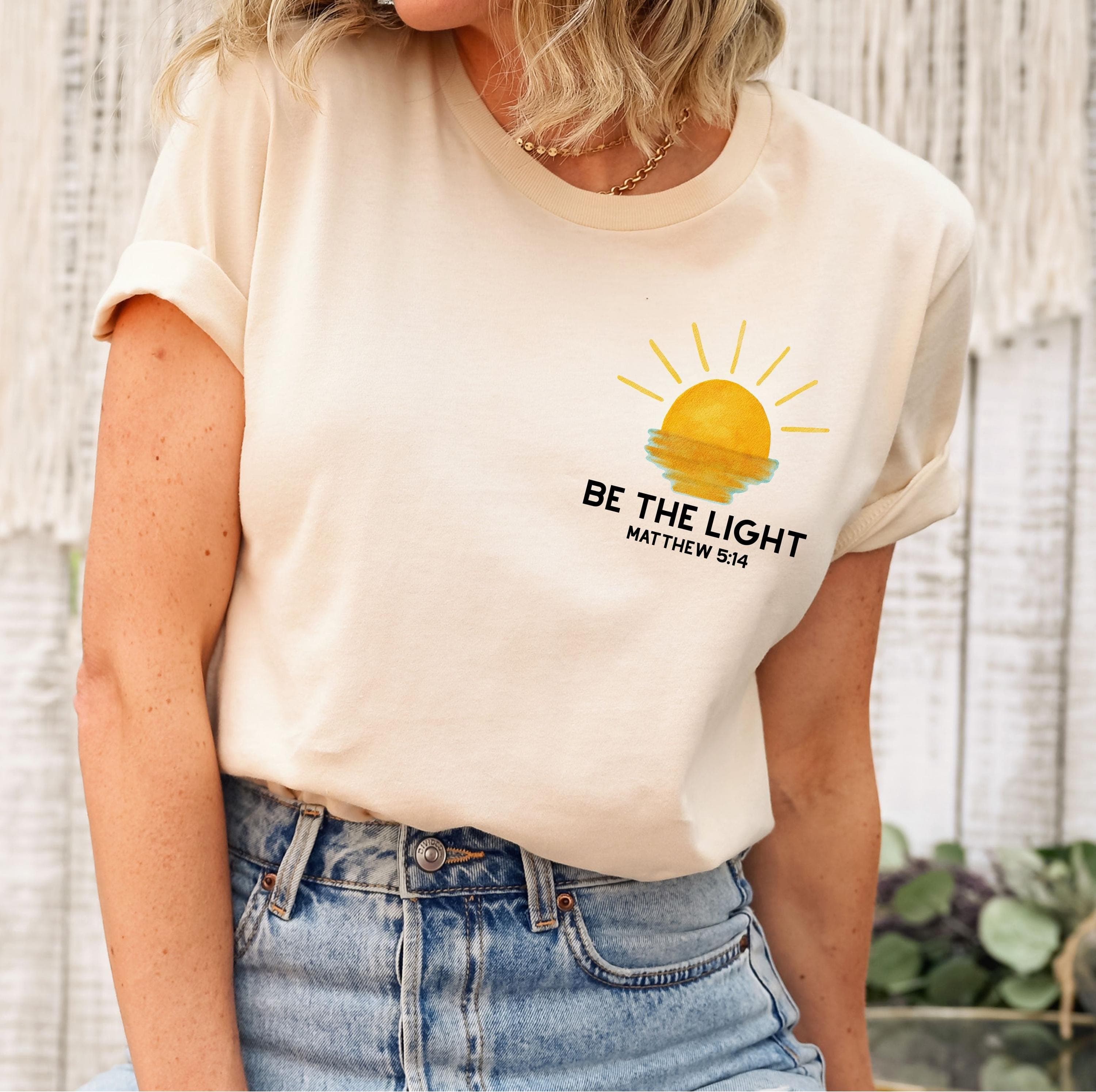 Be The Light Matthew 5:14 Png Svg | Christian Design | Faith Png | Religious Shirt Design | Bible Verse Gift for Cricut & Silhouette